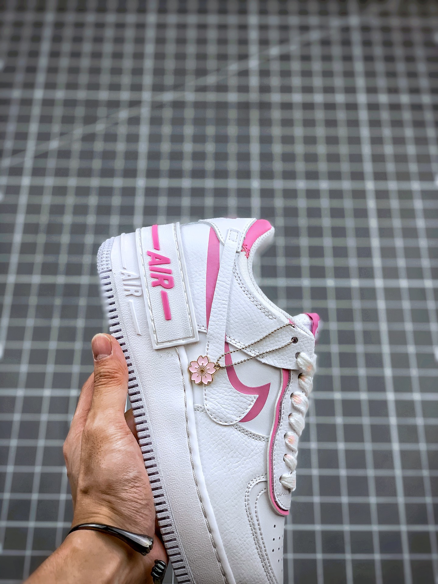 200 Air Force 1 Shadow 白粉拼接 轻量增高低帮百搭板鞋”拼接马卡龙”  CI0919-102