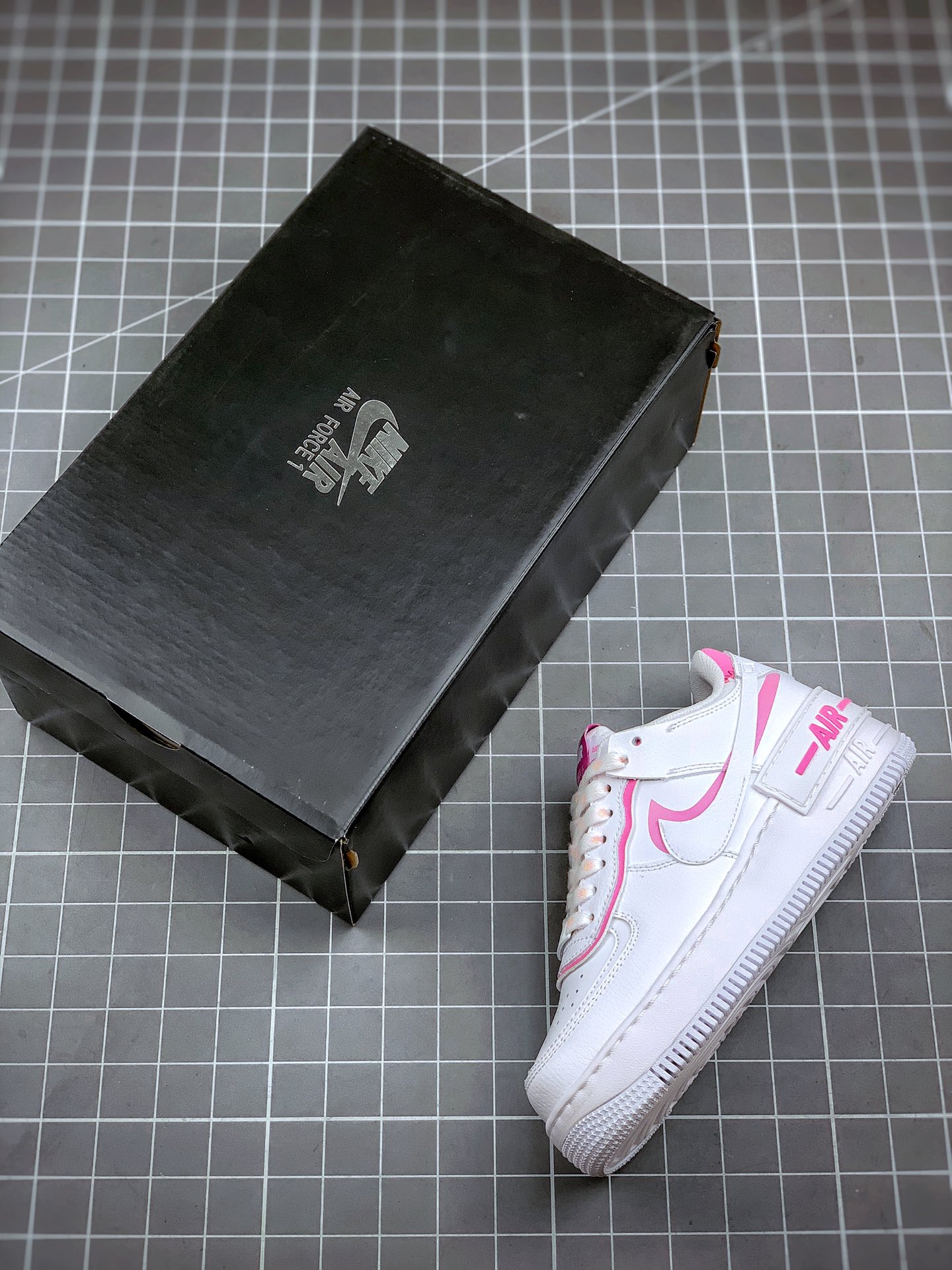 200 Air Force 1 Shadow 白粉拼接 轻量增高低帮百搭板鞋”拼接马卡龙”  CI0919-102