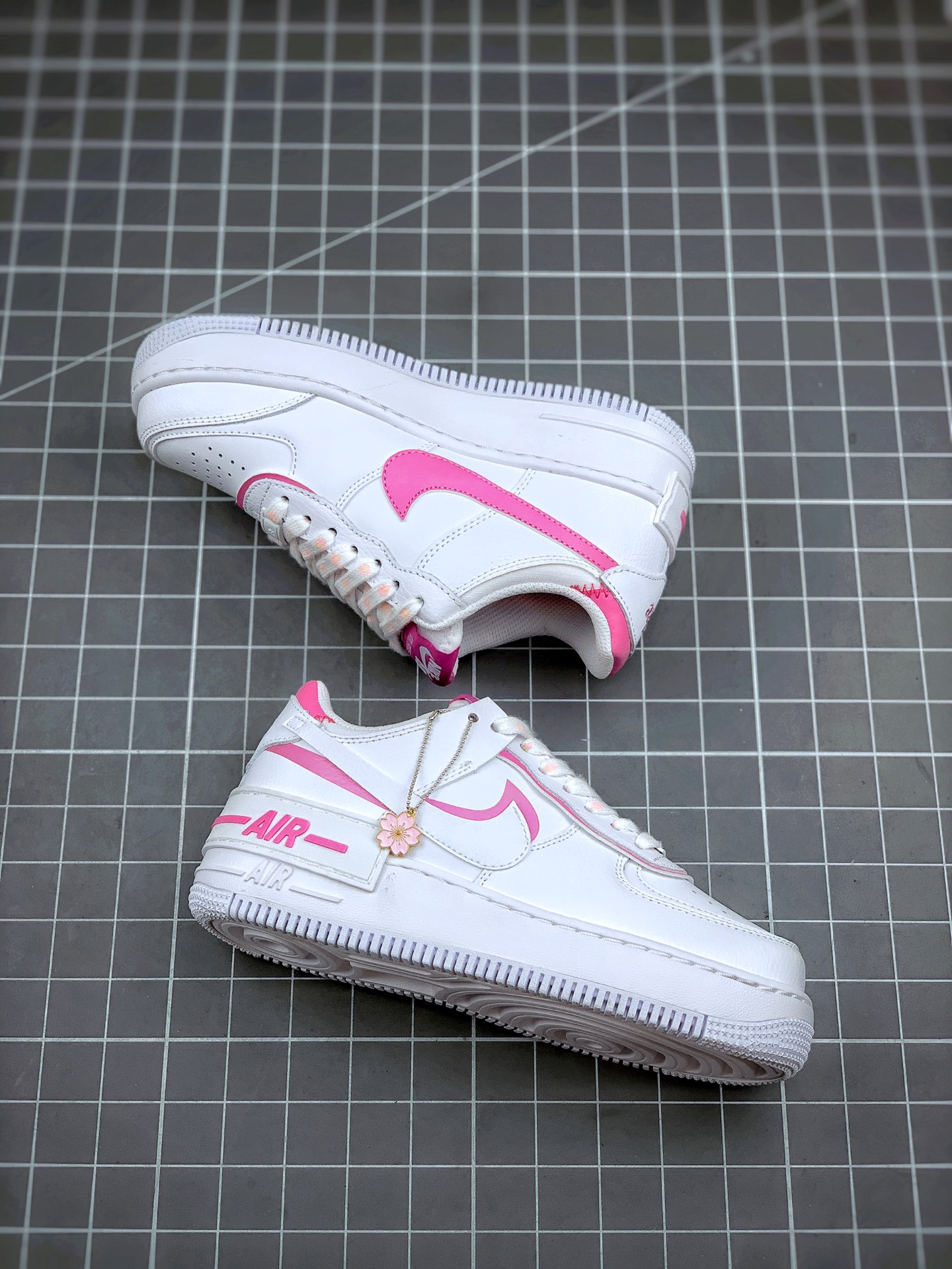 200 Air Force 1 Shadow 白粉拼接 轻量增高低帮百搭板鞋”拼接马卡龙”  CI0919-102