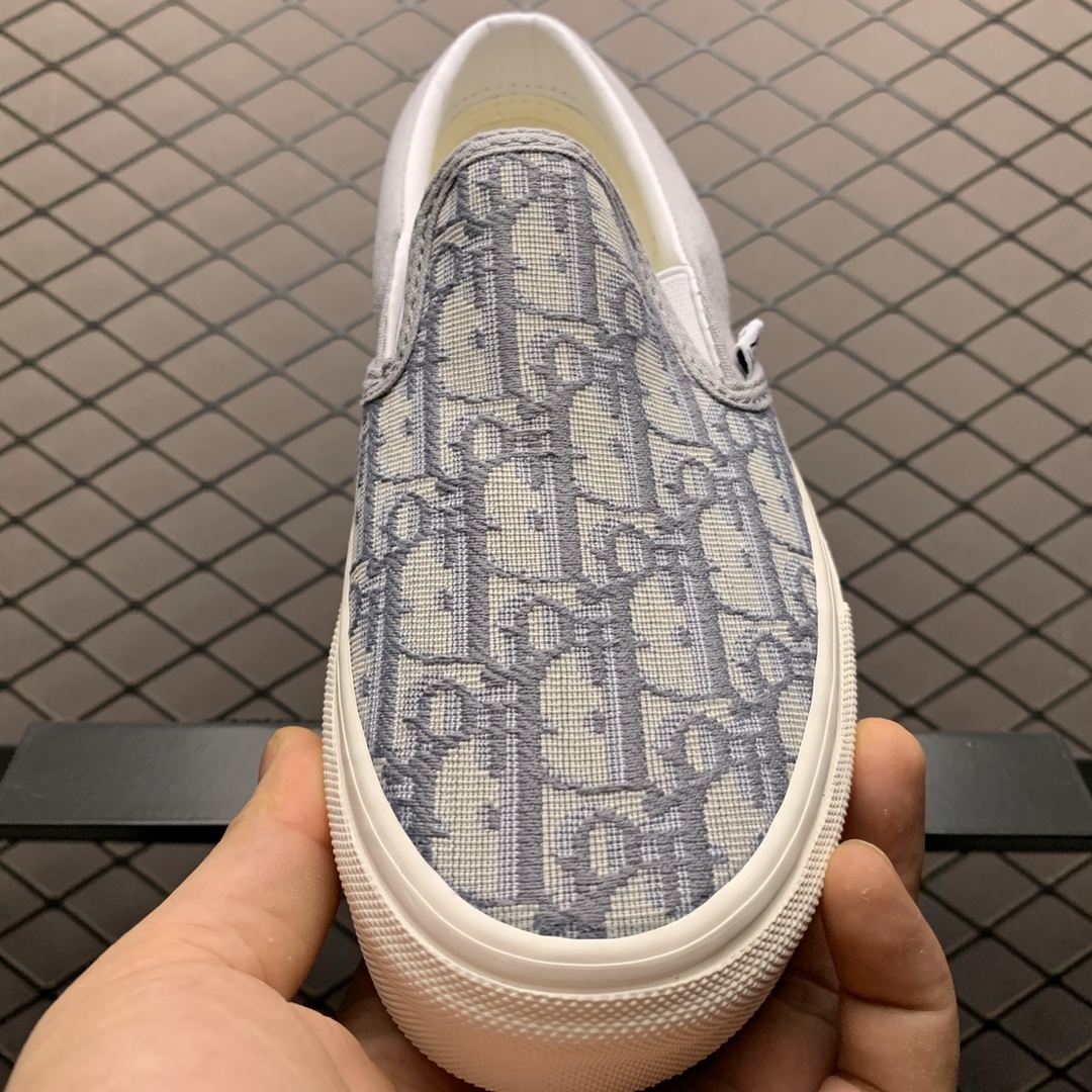 140 Vans 万斯 Slip-On 恶搞迪奥 低帮硫化懒人一脚蹬休闲板鞋