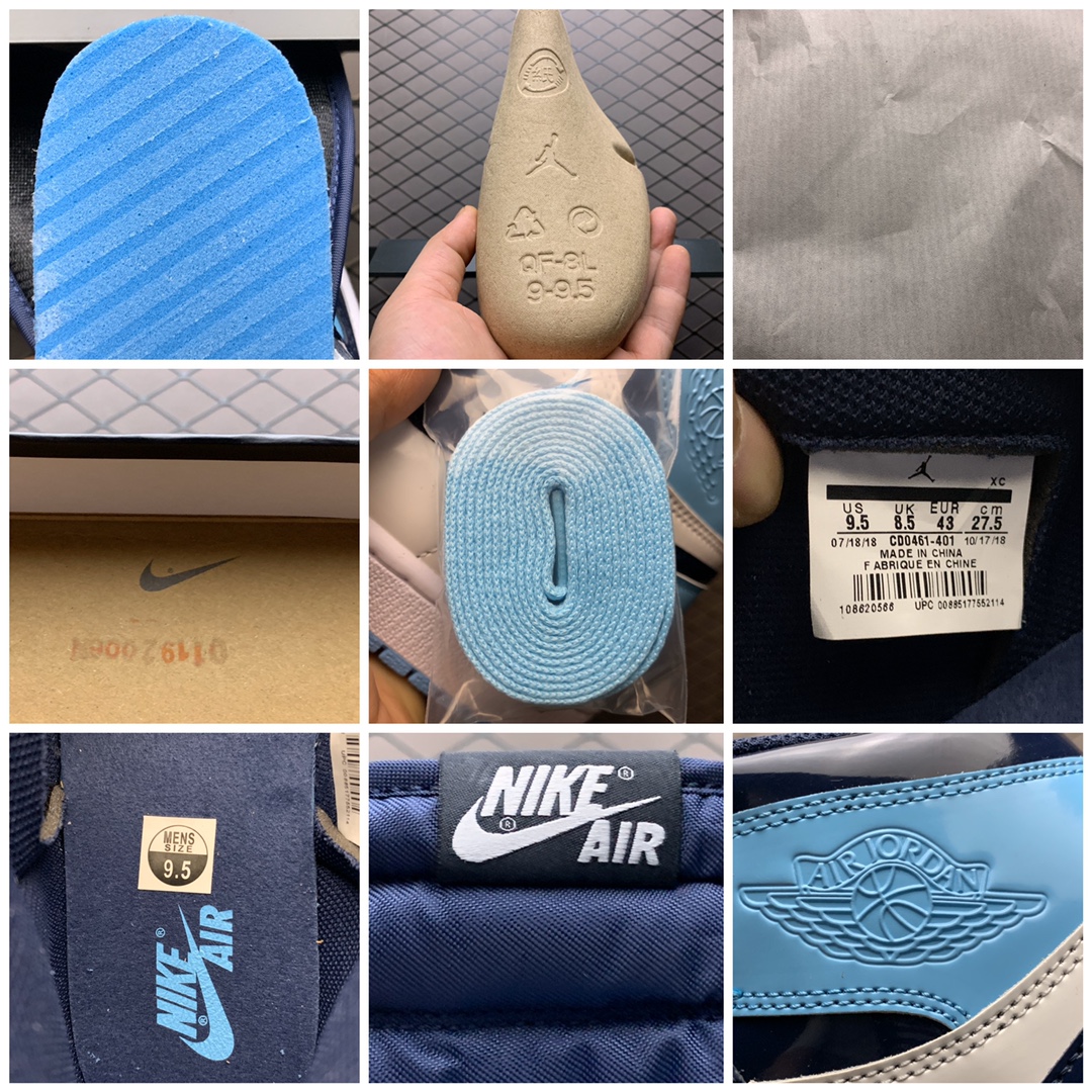 350 B级版本 Air Jordan 1 High AJ1乔1 北卡蓝 男子文化篮球 CD0461-401 40.5 41 42 42.5 43 44 44.5 45 46 47.5 编号：40TNMM21