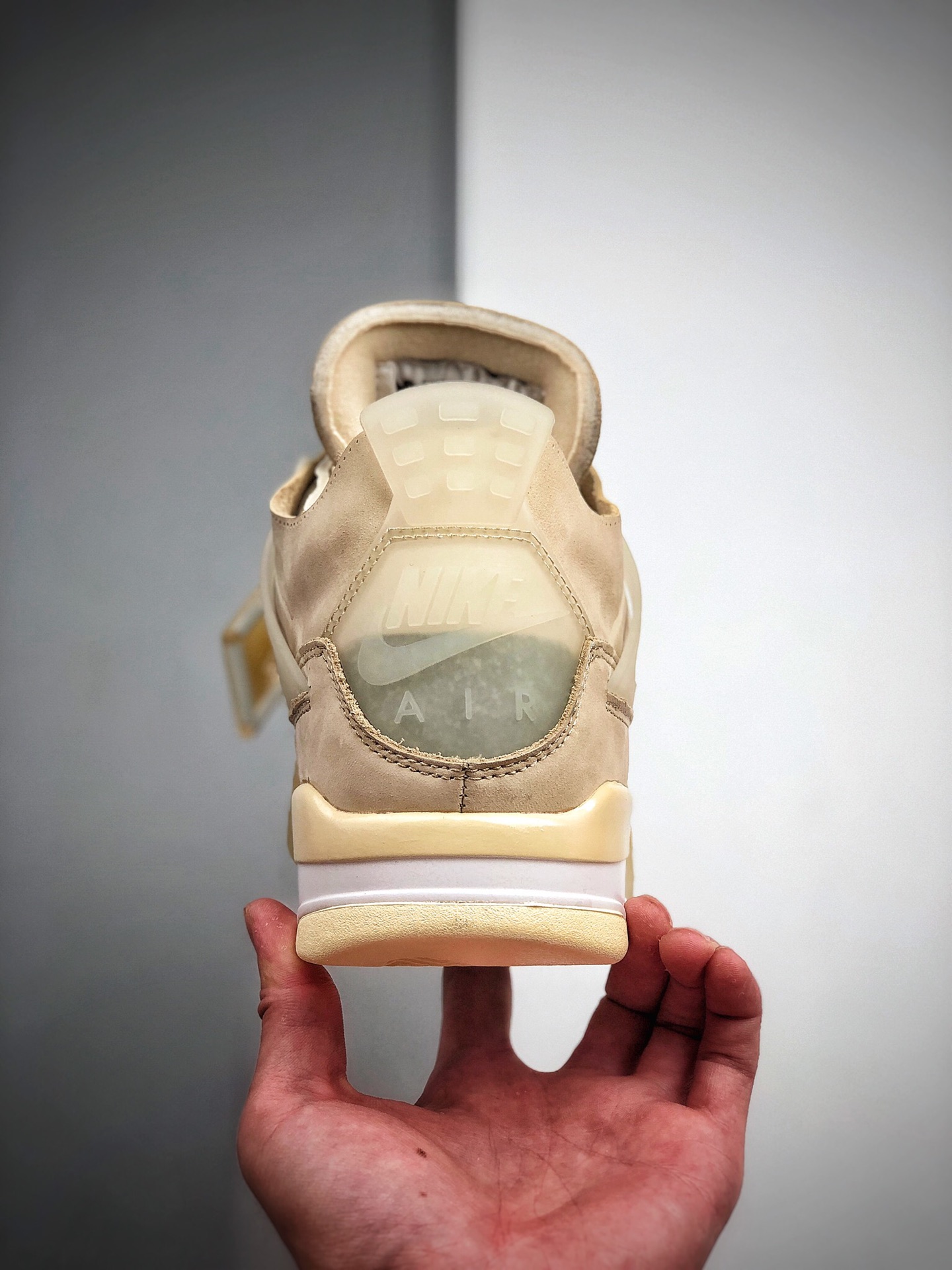 460 Off-White  x Air Jordan 4  ”Cream/Sail”“OW联名沙浅棕米鞋 CV9388-100