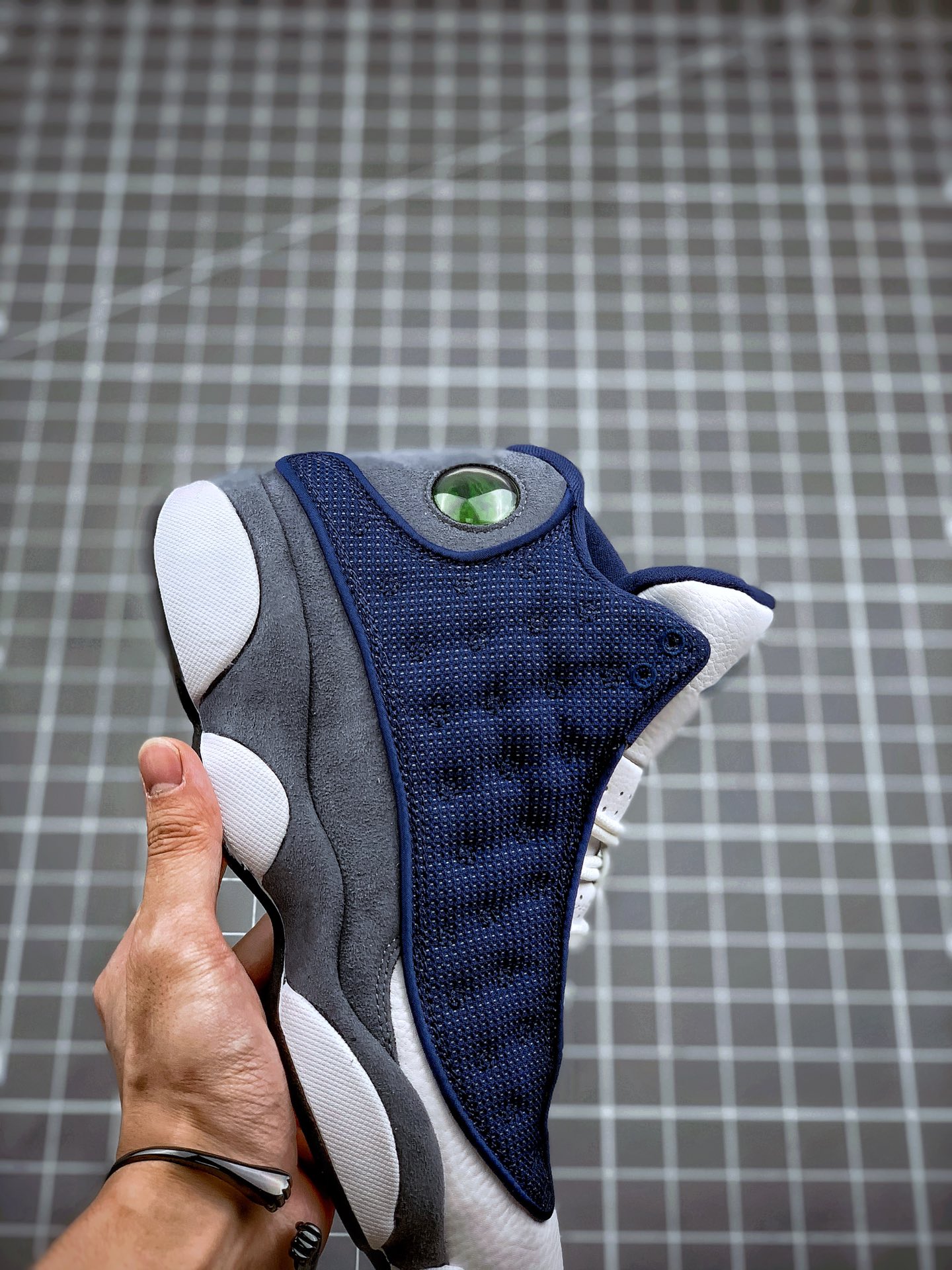 480 纯原系列 Air Jordan 13 Flint AJ13 GIGI 乔丹13篮球鞋/白蓝 海军蓝 414571-404