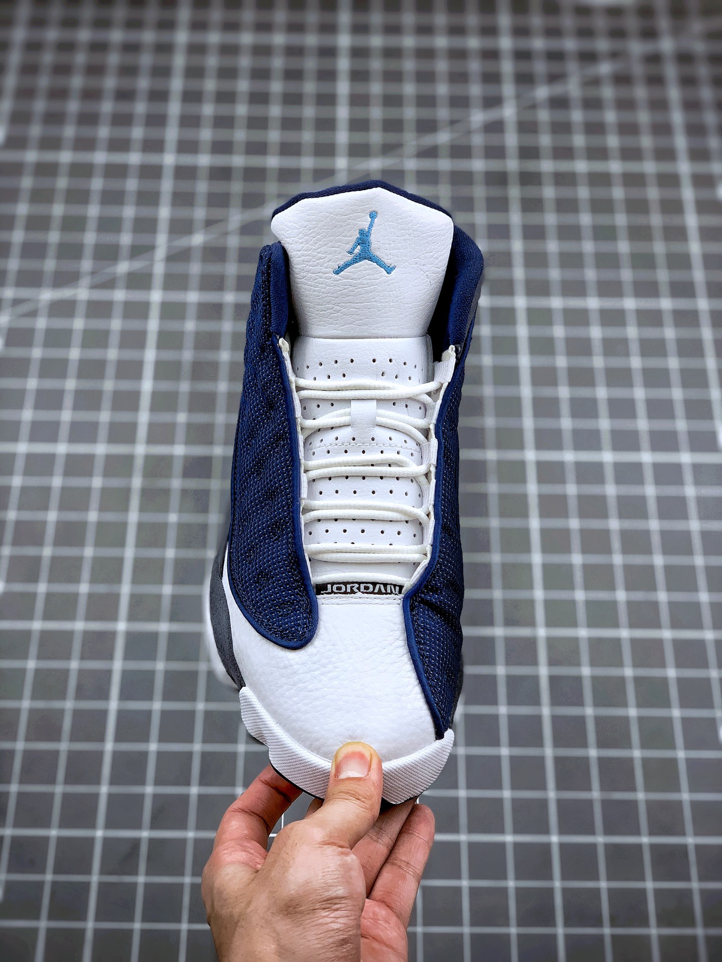 480 纯原系列 Air Jordan 13 Flint AJ13 GIGI 乔丹13篮球鞋/白蓝 海军蓝 414571-404