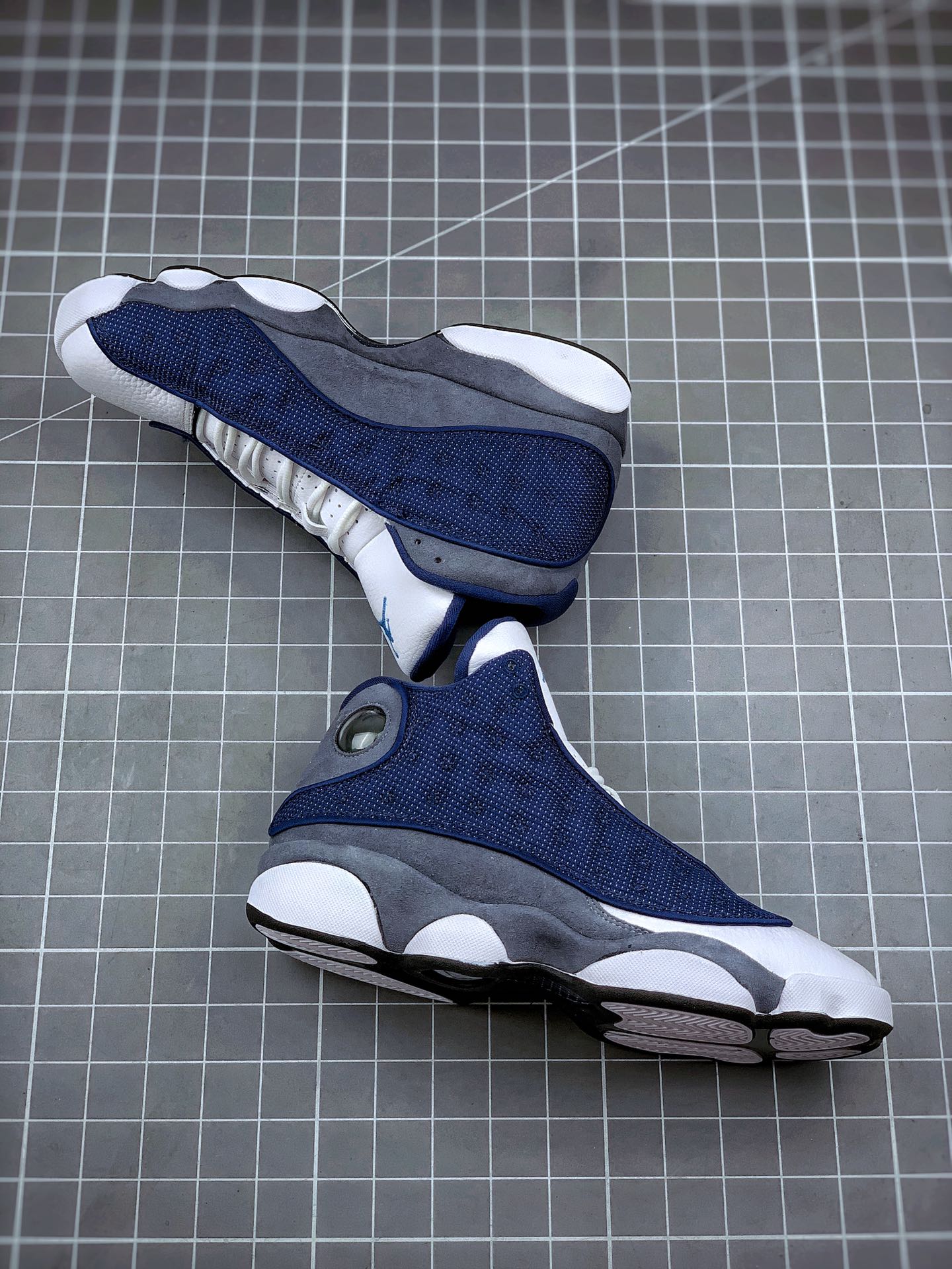 480 纯原系列 Air Jordan 13 Flint AJ13 GIGI 乔丹13篮球鞋/白蓝 海军蓝 414571-404