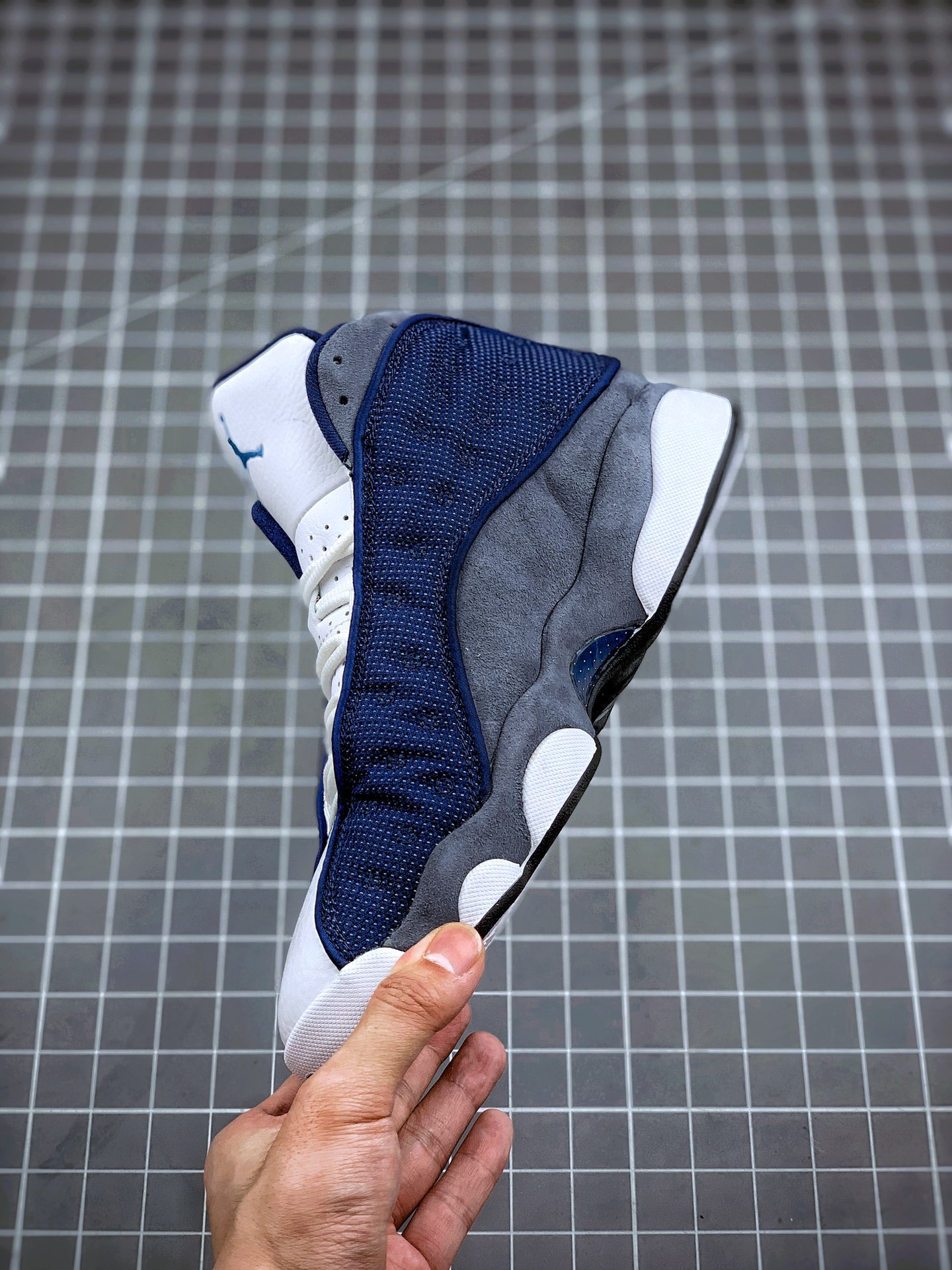 480 纯原系列 Air Jordan 13 Flint AJ13 GIGI 乔丹13篮球鞋/白蓝 海军蓝 414571-404