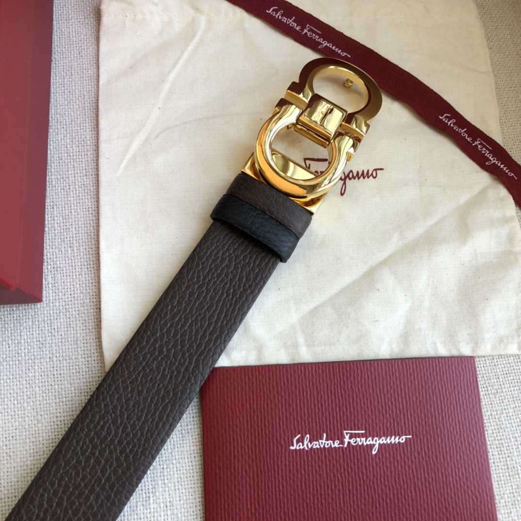 I5 Ferragamo 菲拉格慕 3.5cm高级定制款男士皮带 ,双面进口牛皮,自行选择搭配 真材实料 很有质感 时尚经典不失风范 可自行裁剪