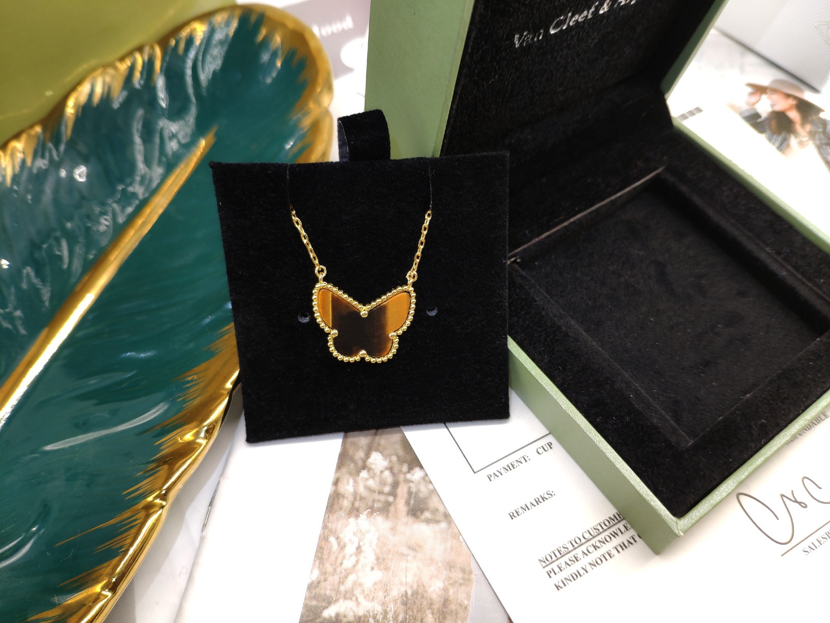 NO:574306,Fanjia tiger eye stone butterfly necklace. Each tiger eye stone texture is unique. 925 silver, Vac necklace, necklace19860909梵家虎眼石蝴蝶项链 每颗虎眼石纹理都是独一无二的 925银,Vac项链,necklace,Jewelry