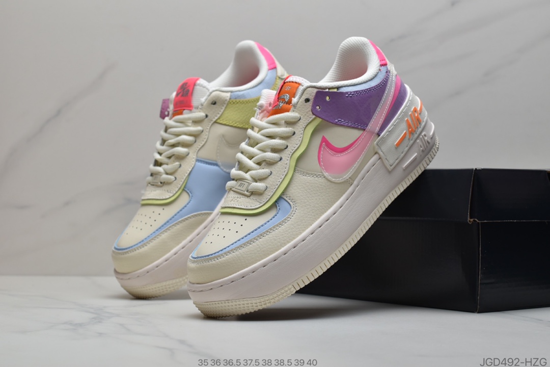 180 耐克Nike WMNS Air Force 1 Shadow”Tropical Twist”空军一号 CI0919-101