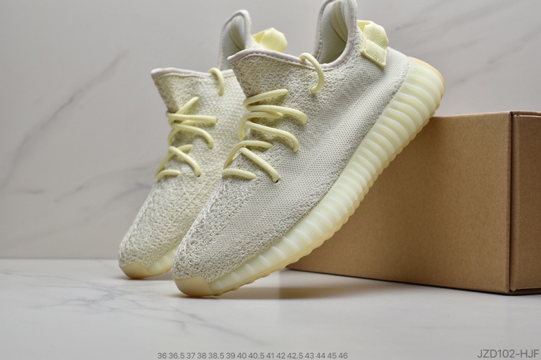 140 公司级 Adidas 椰子350 yeezy 350 V2 镂空蚕丝半透明