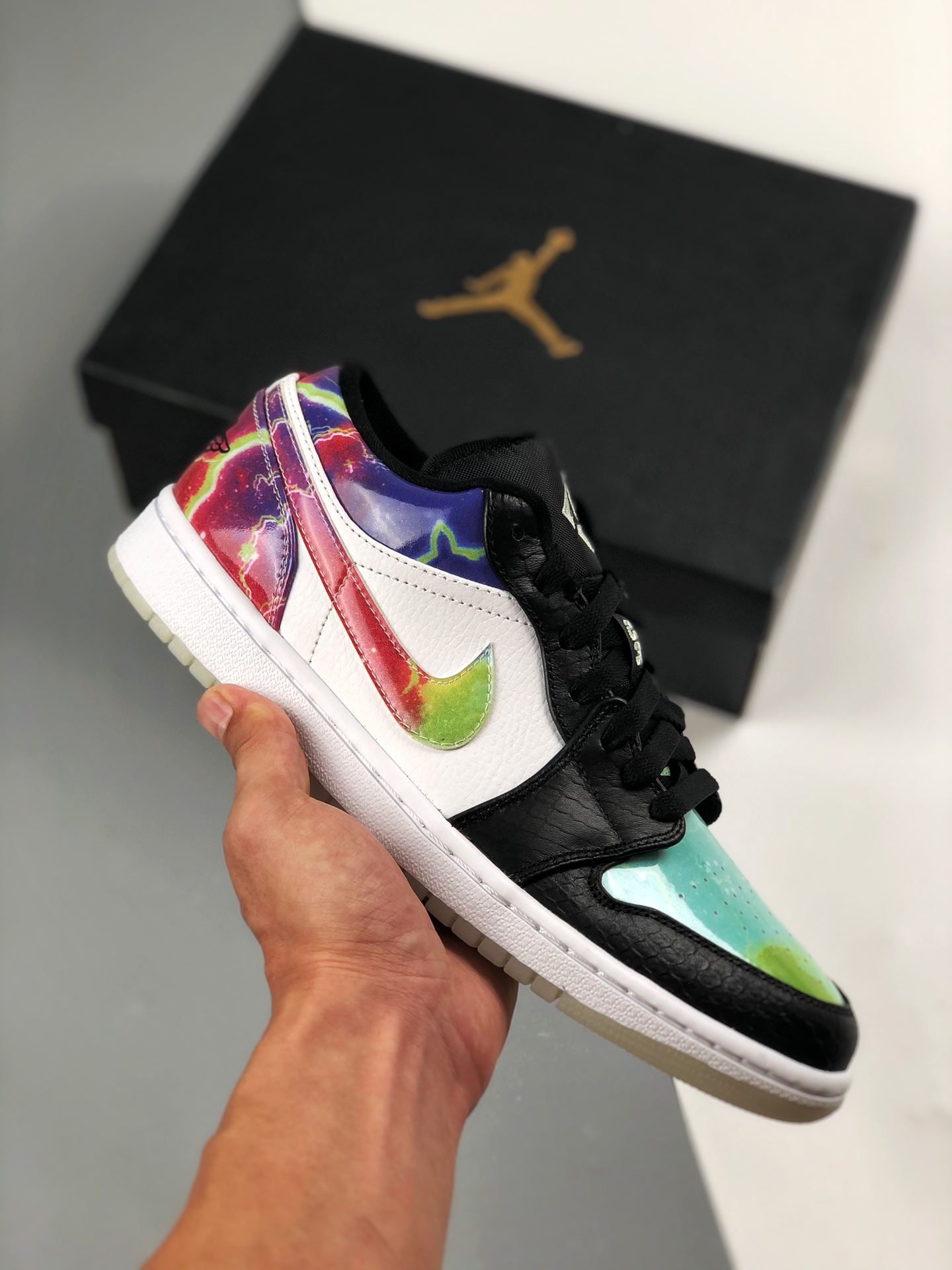 Apoyo al pago contra reembolso Única versión original pura 💯 de gama alta Air Jordan 1 LOW Multicolor Nebulosa乔1 Bajo …
