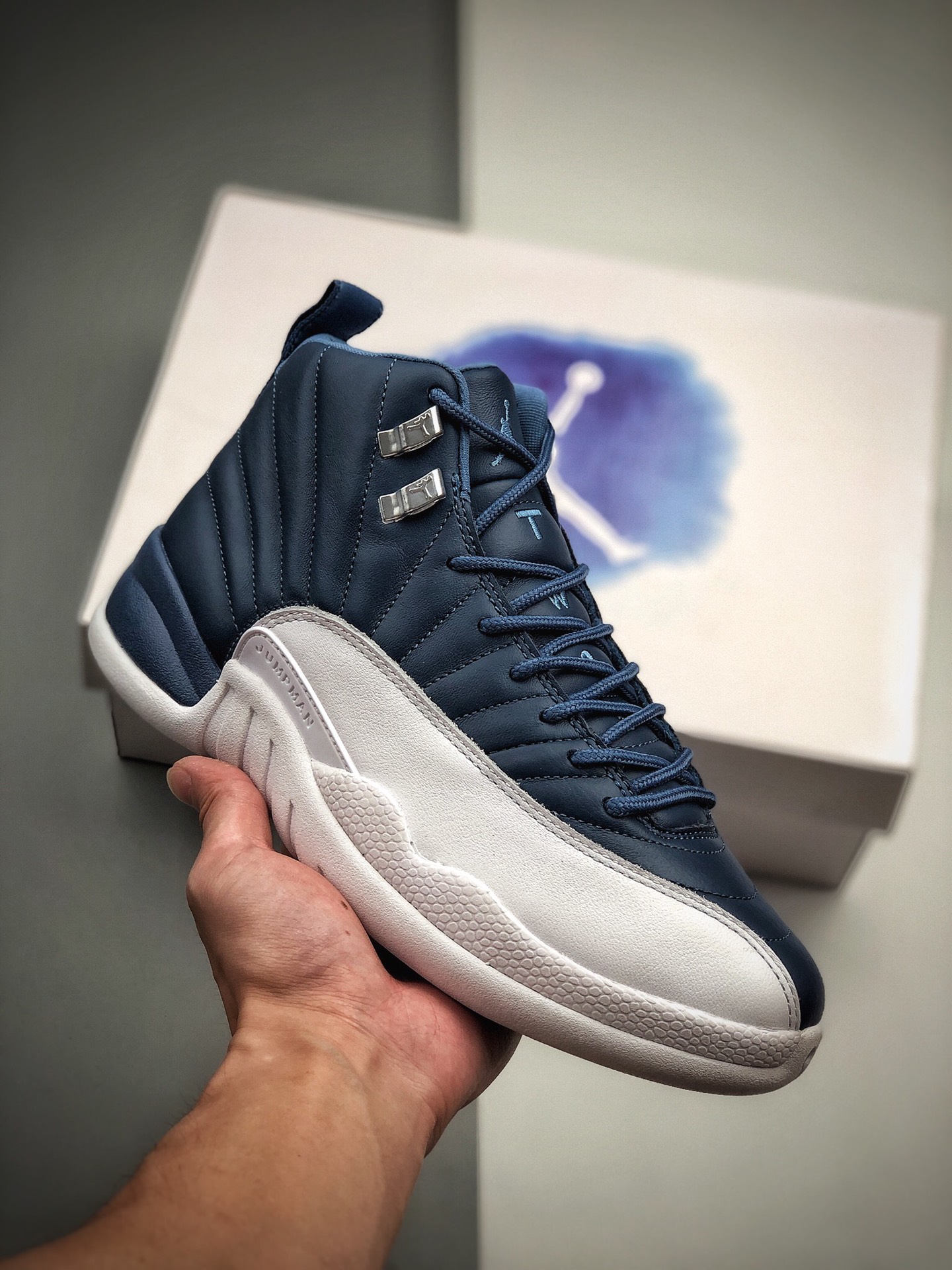 460 Air Jordan 12 “Indigo” 水洗蓝  货号：130690-404