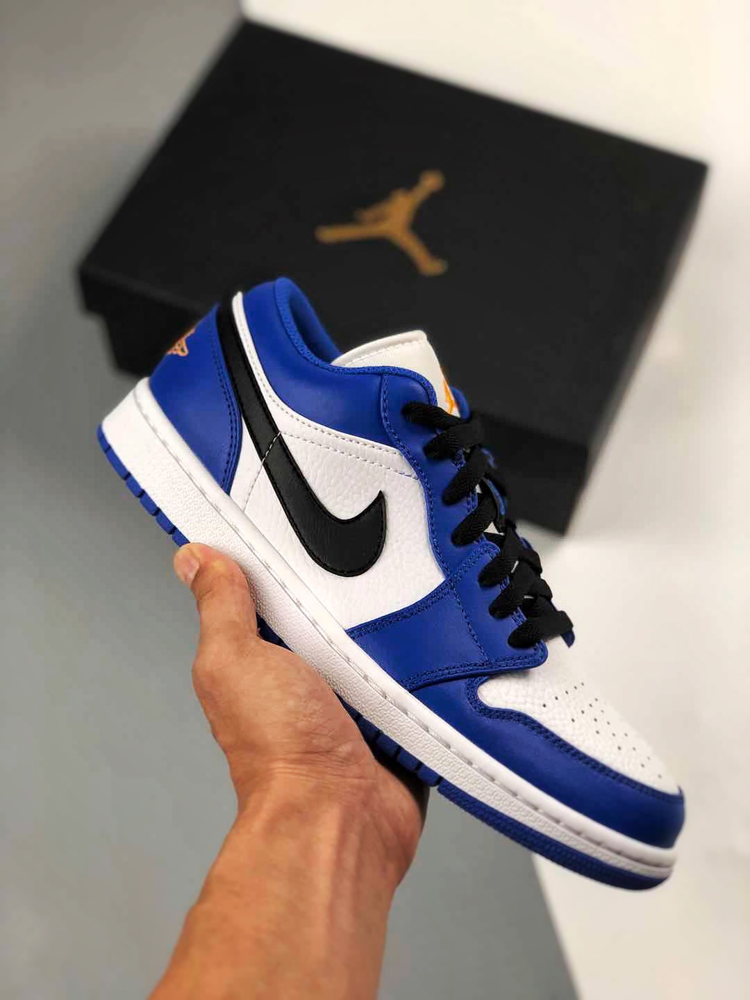 Air Jordan 1 LOW pequeño rayo, zapatilla casual de caña baja, color oficial sincronizado, única en el mercado con piel …