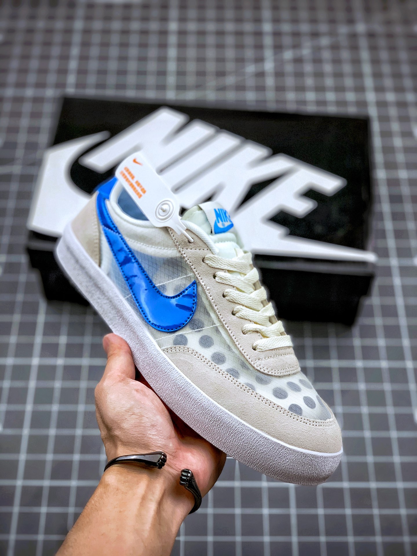 180 J.Crew x Nike Killshot 2 Leather”Sail Deep”致命射击二代系列美式经典复古休闲运动板鞋 432997-024
