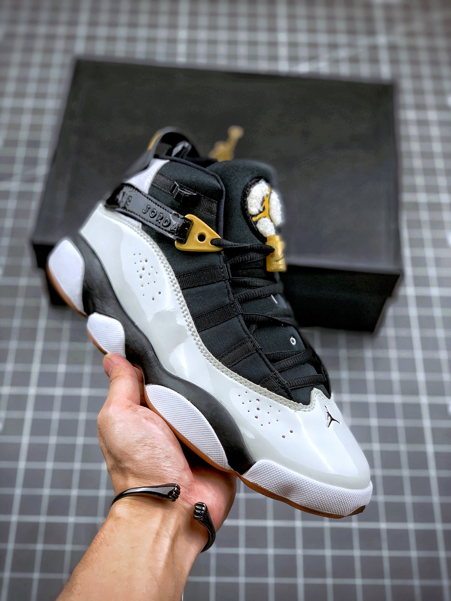 230 Air Jordan 6 RIngs PJ tucker  AJ 六冠王 黑白熊猫323399-100