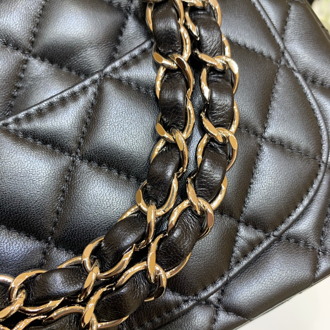 CHANEL CF 17CM方胖子 A01115羊皮/黑色/银扣