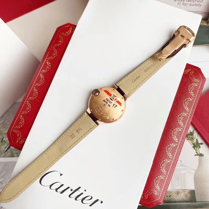 Cartier 石英表系列 蓝气球 33mm男女款 尺寸33MM 市面上独家 双卜形蓝宝石水晶玻璃