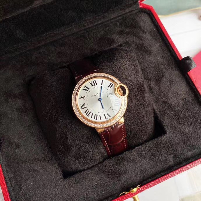 Cartier 石英表系列 蓝气球 33mm男女款 尺寸33MM 市面上独家 双卜形蓝宝石水晶玻璃