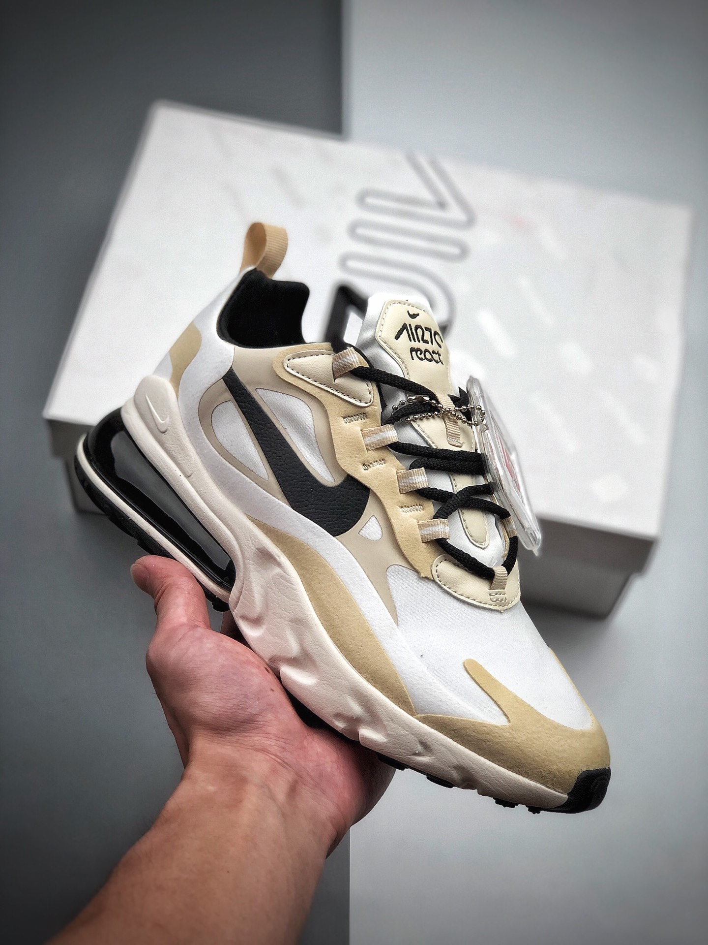 180  耐克 Nike React Air Max 270 React 高桥盾网纱系列CZ9541-100