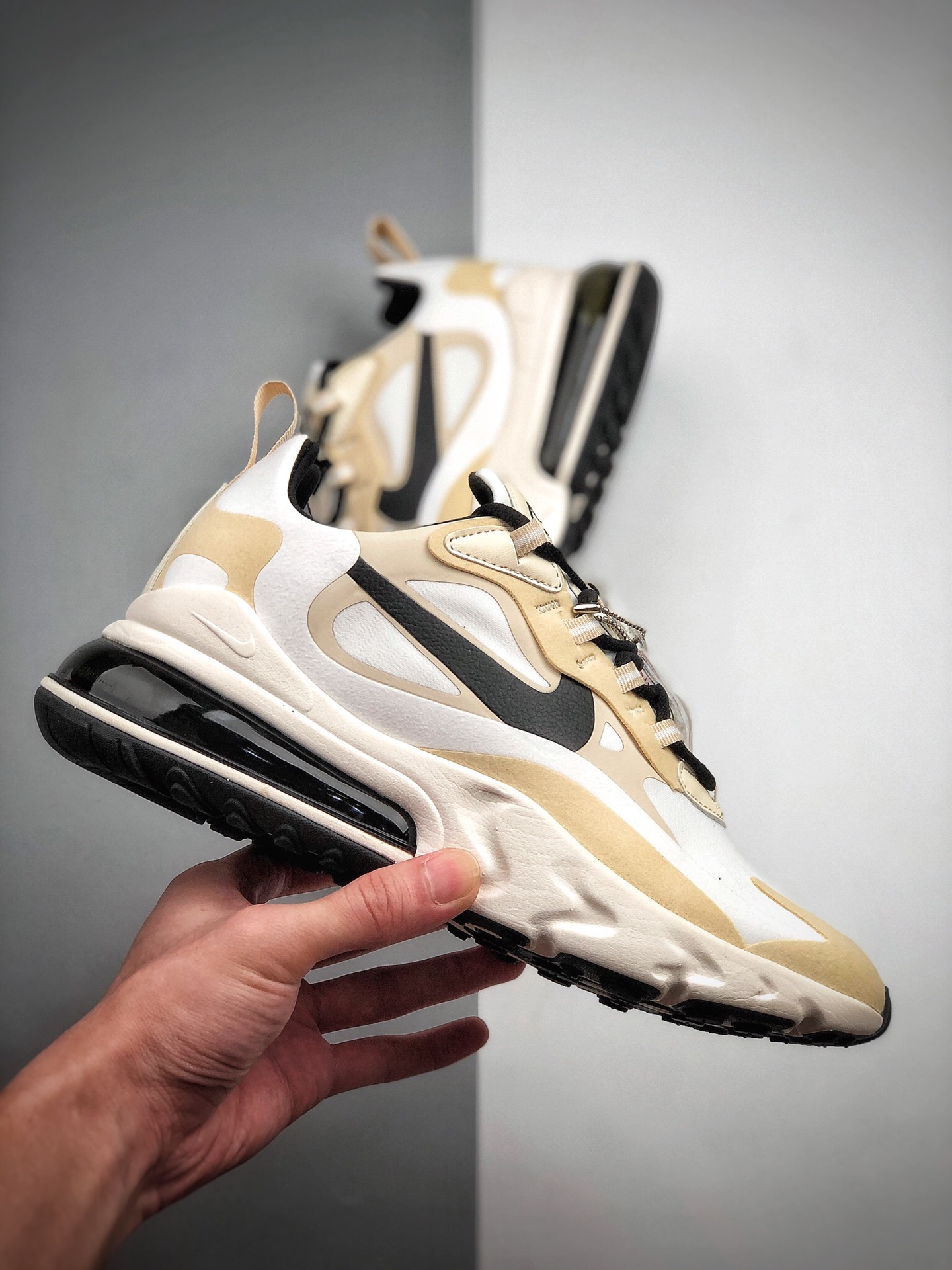 180  耐克 Nike React Air Max 270 React 高桥盾网纱系列CZ9541-100