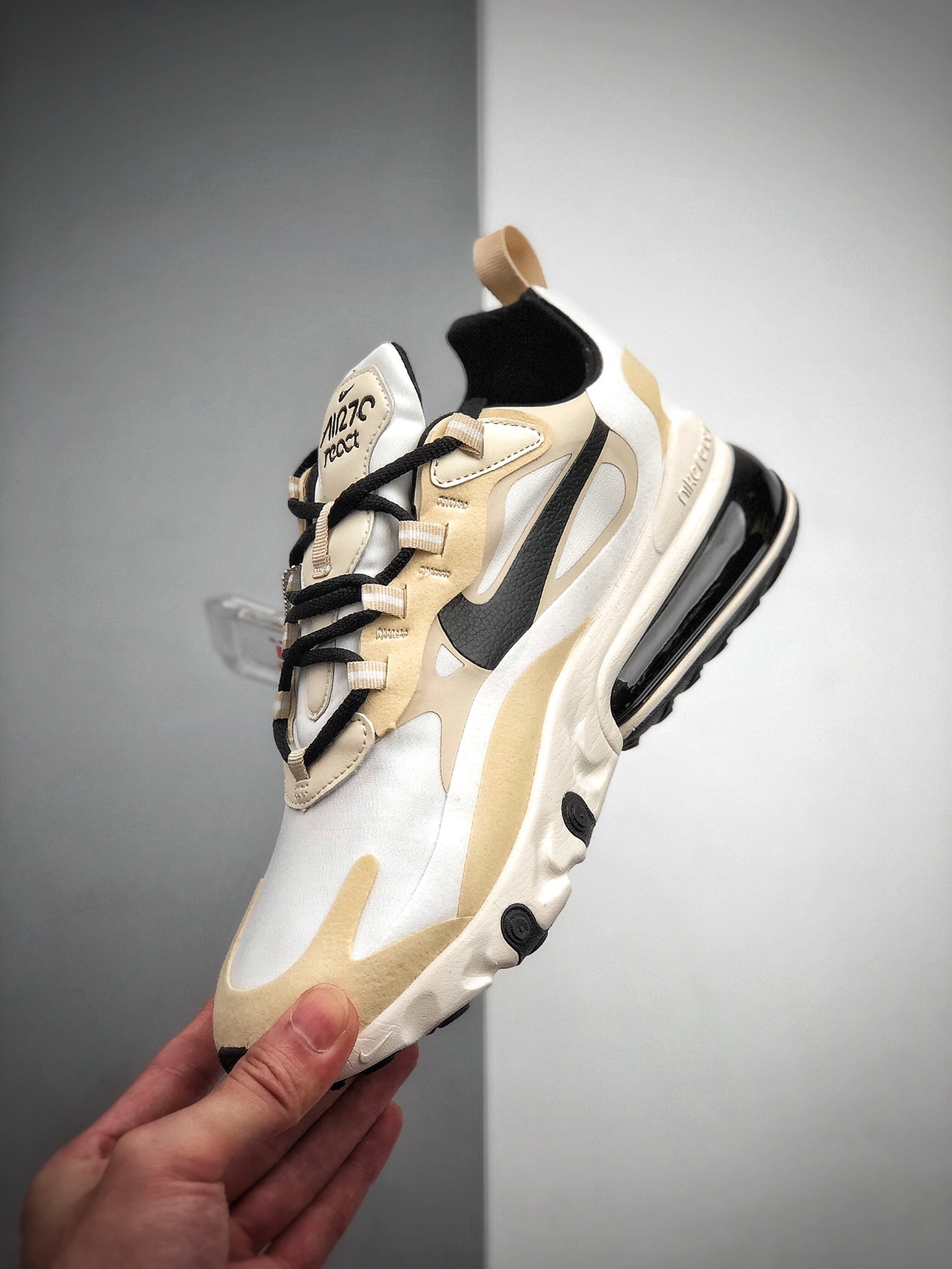 180  耐克 Nike React Air Max 270 React 高桥盾网纱系列CZ9541-100