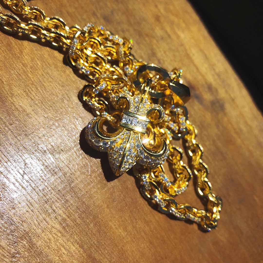 Chrome Hearts 定制新品Chrome hearts 克罗心镀金22k船锚项链