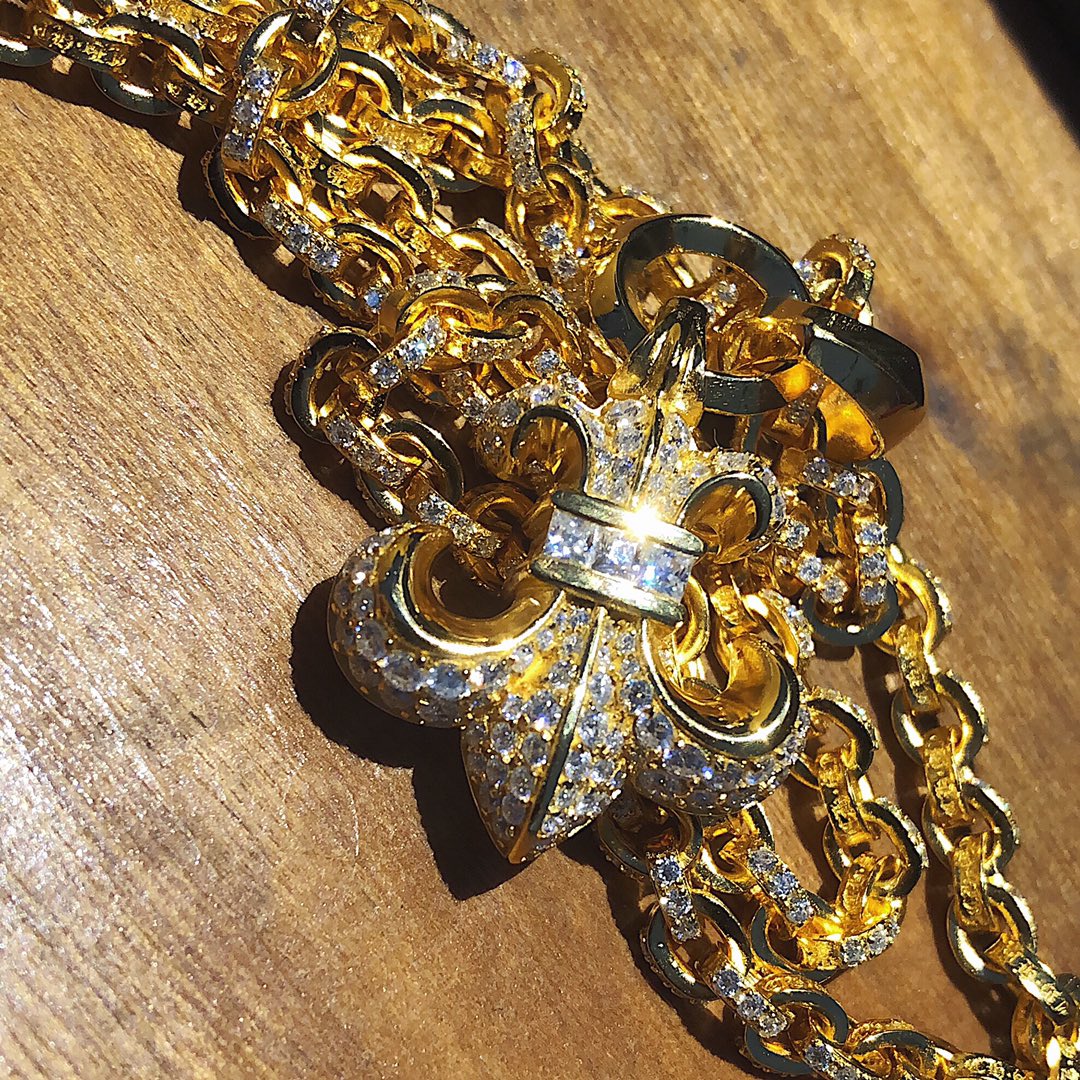 Chrome Hearts 定制新品Chrome hearts 克罗心镀金22k船锚项链