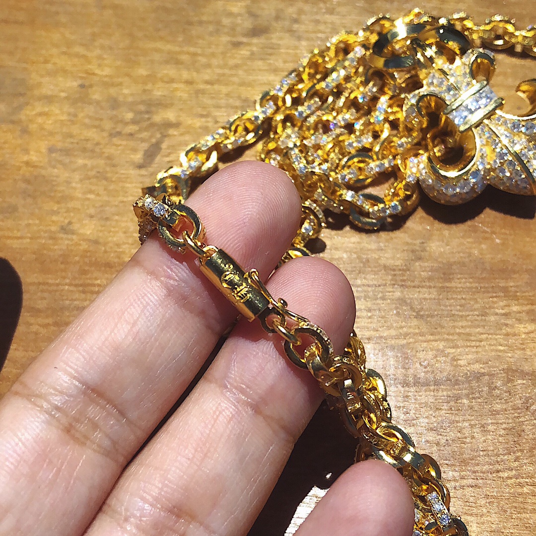 Chrome Hearts 定制新品Chrome hearts 克罗心镀金22k船锚项链