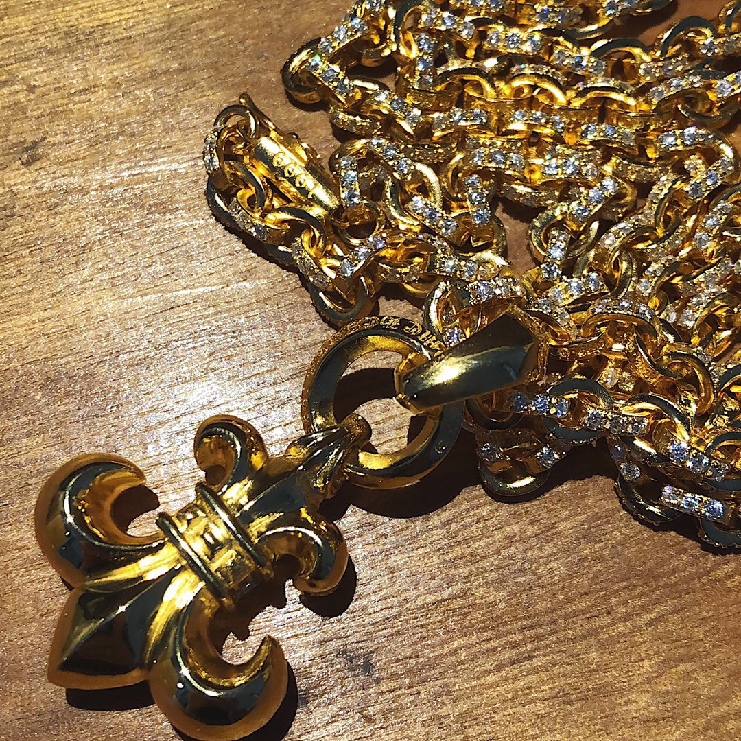 Chrome Hearts 定制新品Chrome hearts 克罗心镀金22k船锚项链