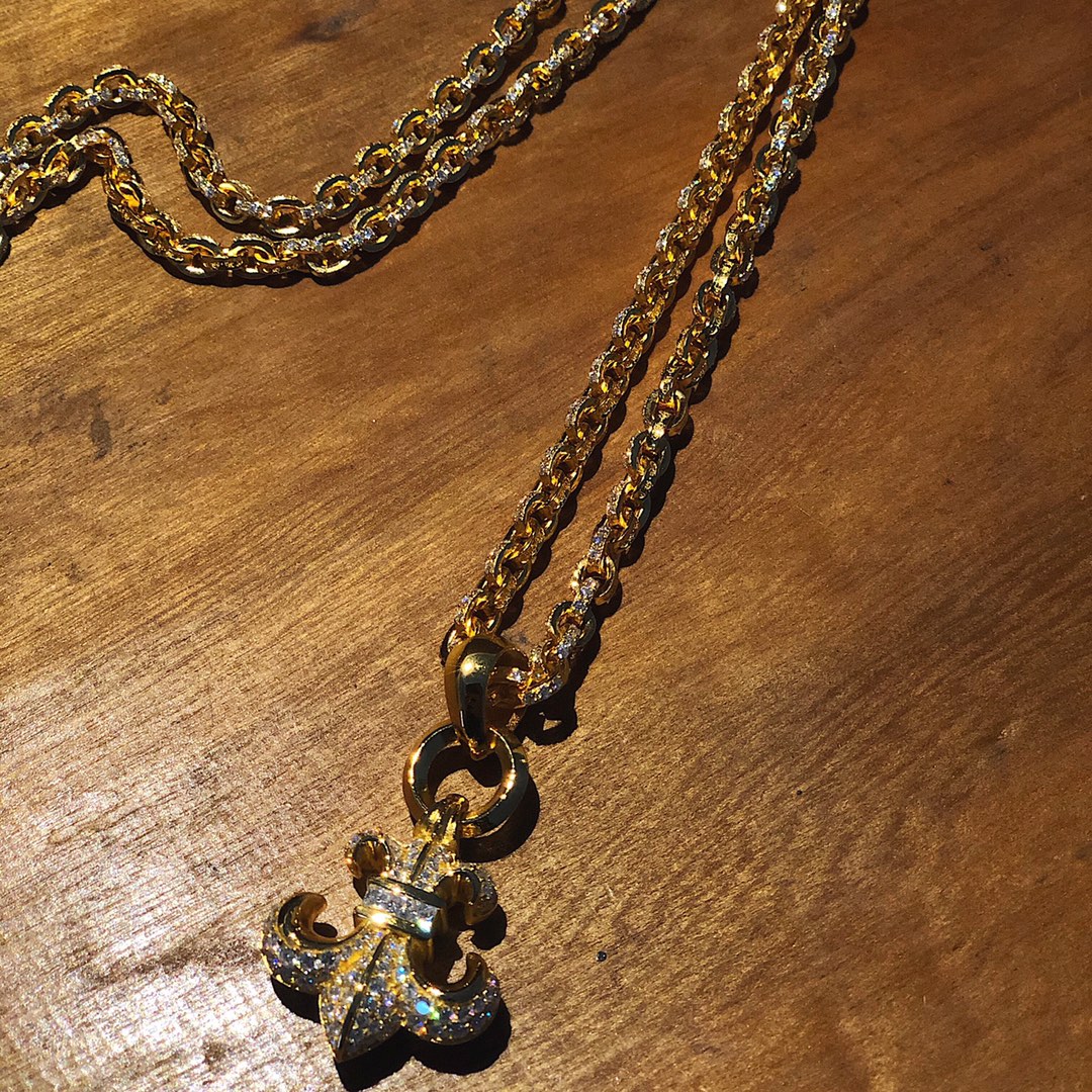 Chrome Hearts 定制新品Chrome hearts 克罗心镀金22k船锚项链