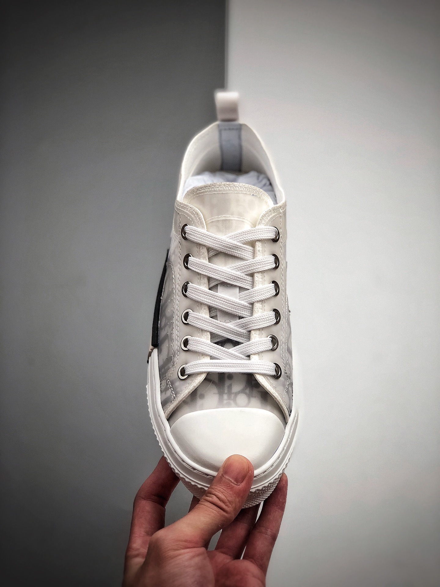 270 全明星同款KAWS主理人监制 高奢品牌 迪奥Dior B23 Oblique High Top Sneakers透明印花高筒板鞋