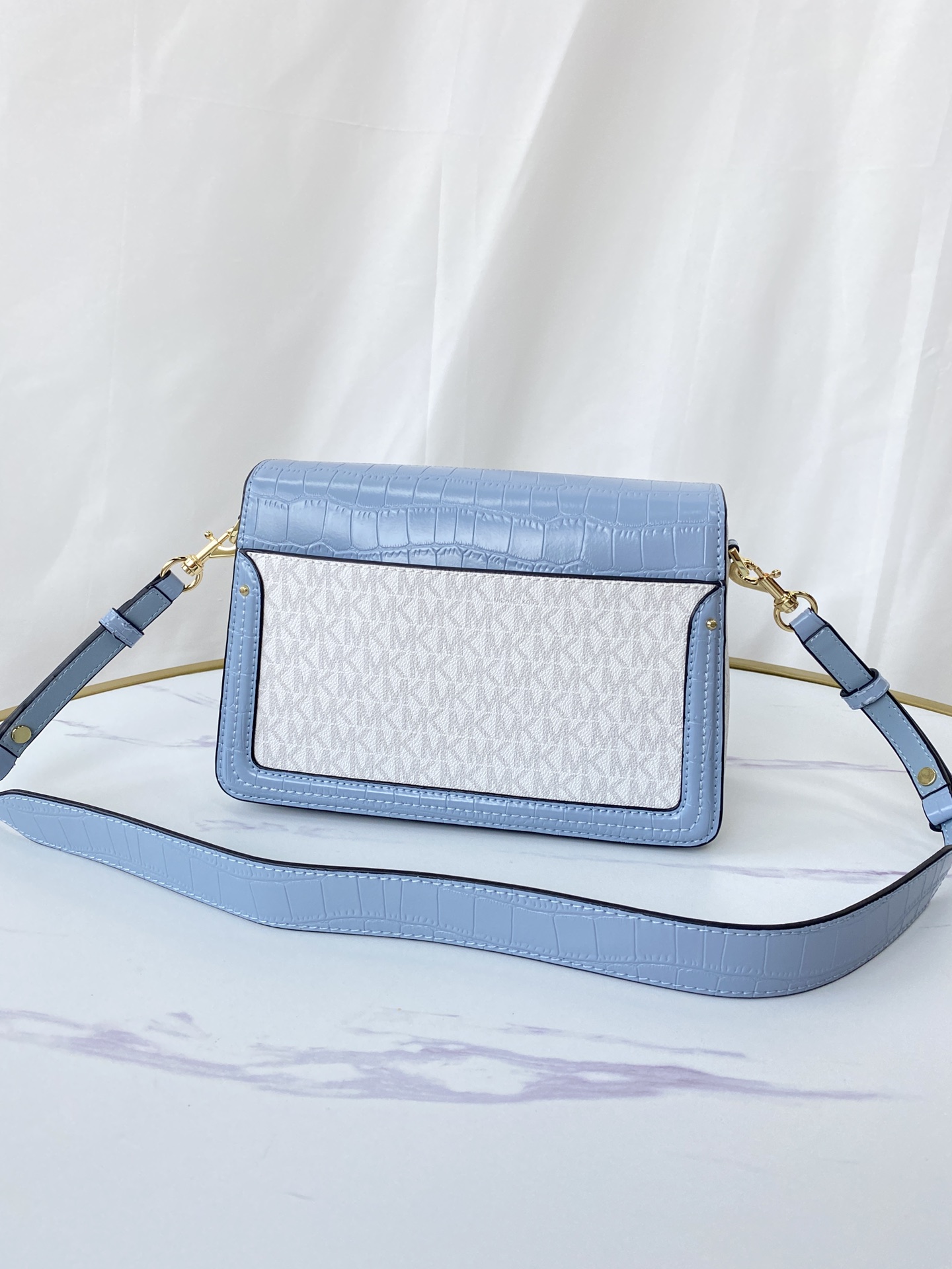 Michael Kors ～mk Jessie 女士单肩包，2020最新鳄鱼皮配老花酒神包