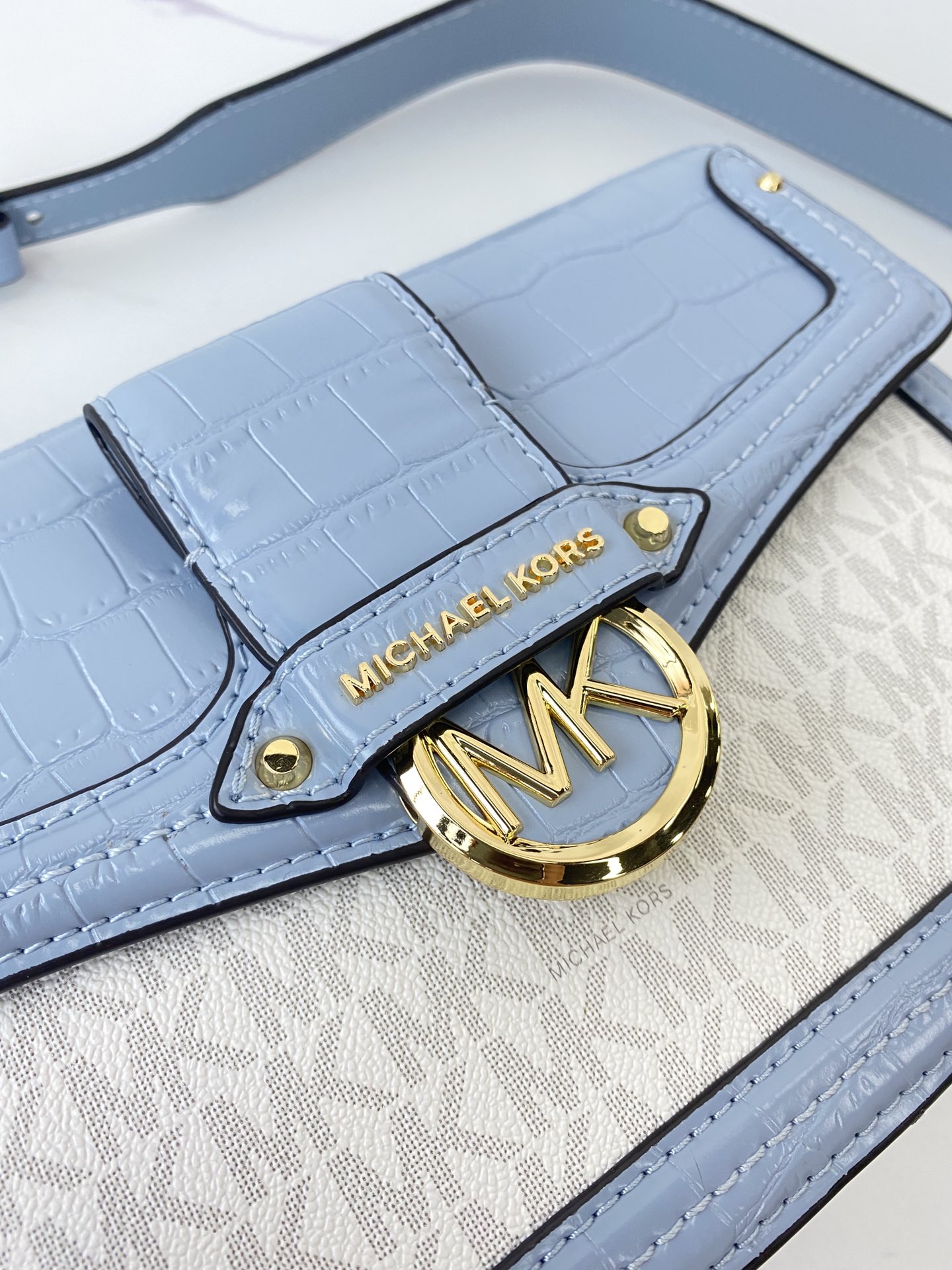 Michael Kors ～mk Jessie 女士单肩包，2020最新鳄鱼皮配老花酒神包
