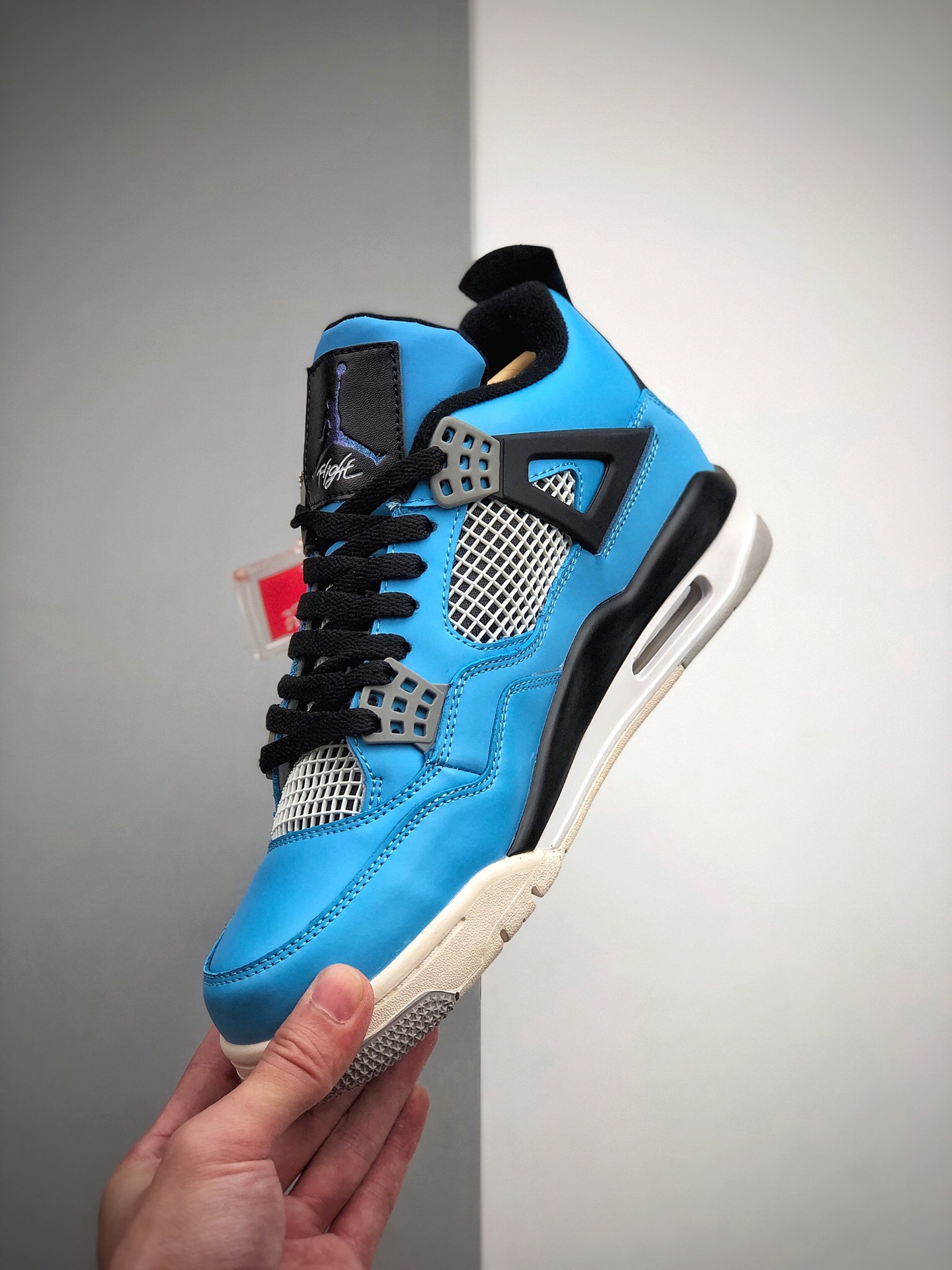 200 Air Jordan AJ4 Retro “Motorsport”黑白蓝  货号：308497-118