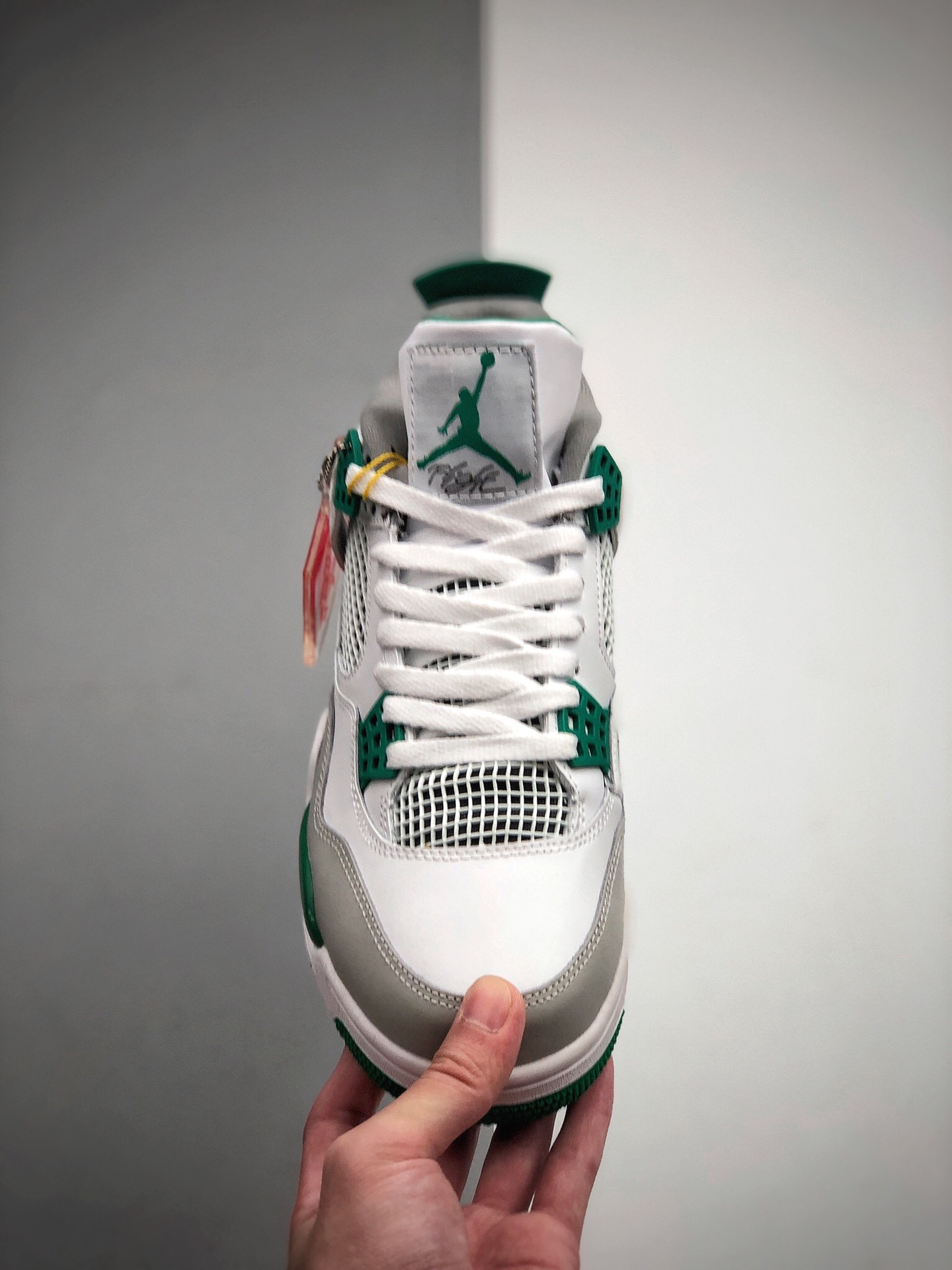 200  Air Jordan AJ4 Retro “Motorsport” 白灰绿308497-117