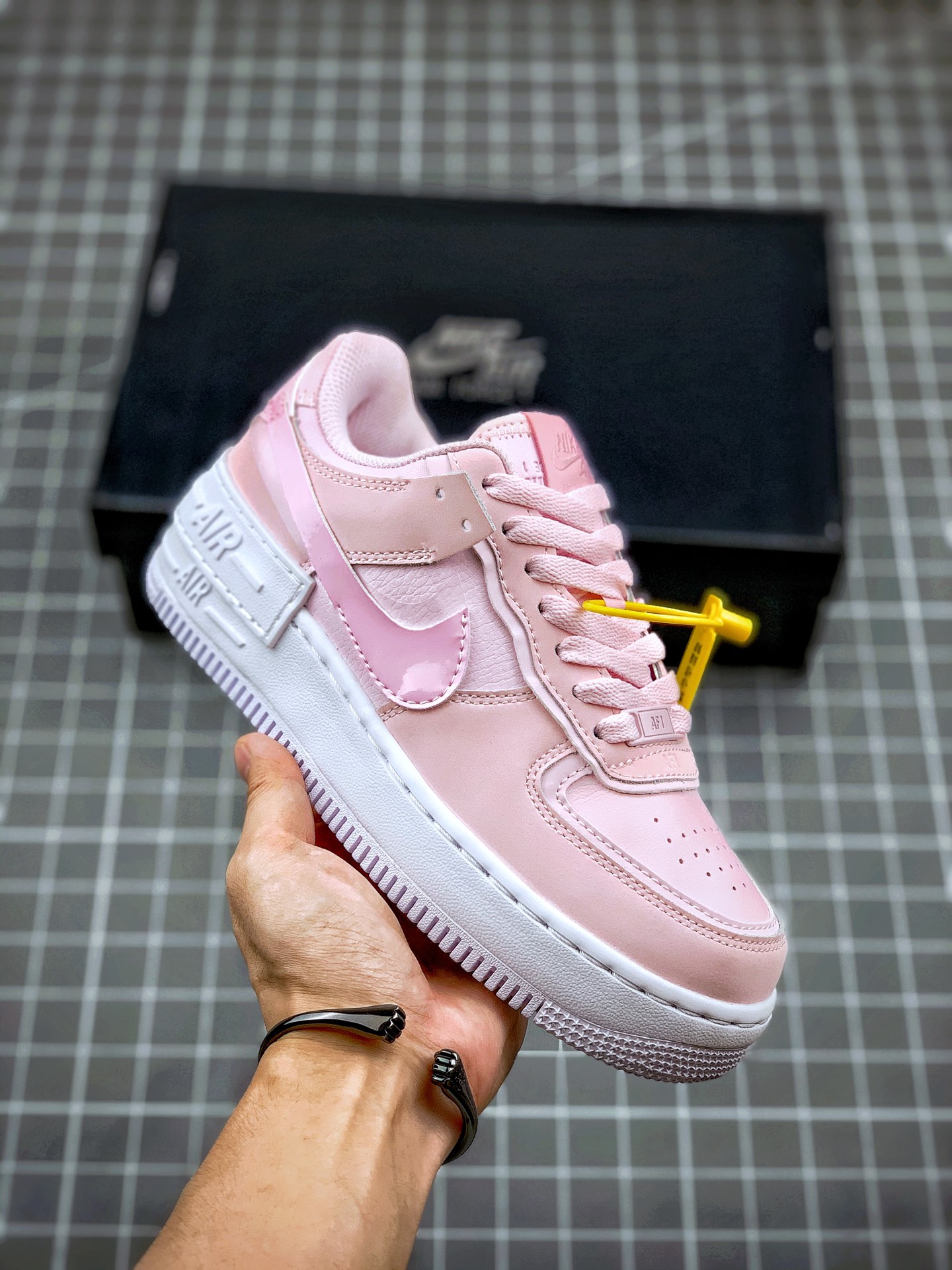 180 Air Force 1 Shadow 白粉 轻量增高低帮百搭板鞋”拼接马卡龙” CV3020-600
