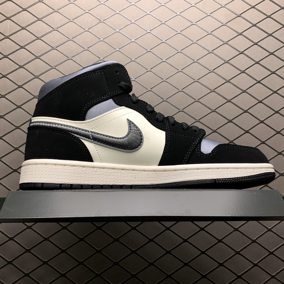 390 纯原版本 Air Jordan 1 MID AJ1乔1中帮文化篮球鞋 852542-011 丝绸伯爵