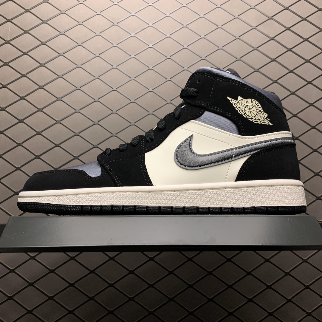 390 纯原版本 Air Jordan 1 MID AJ1乔1中帮文化篮球鞋 852542-011 丝绸伯爵