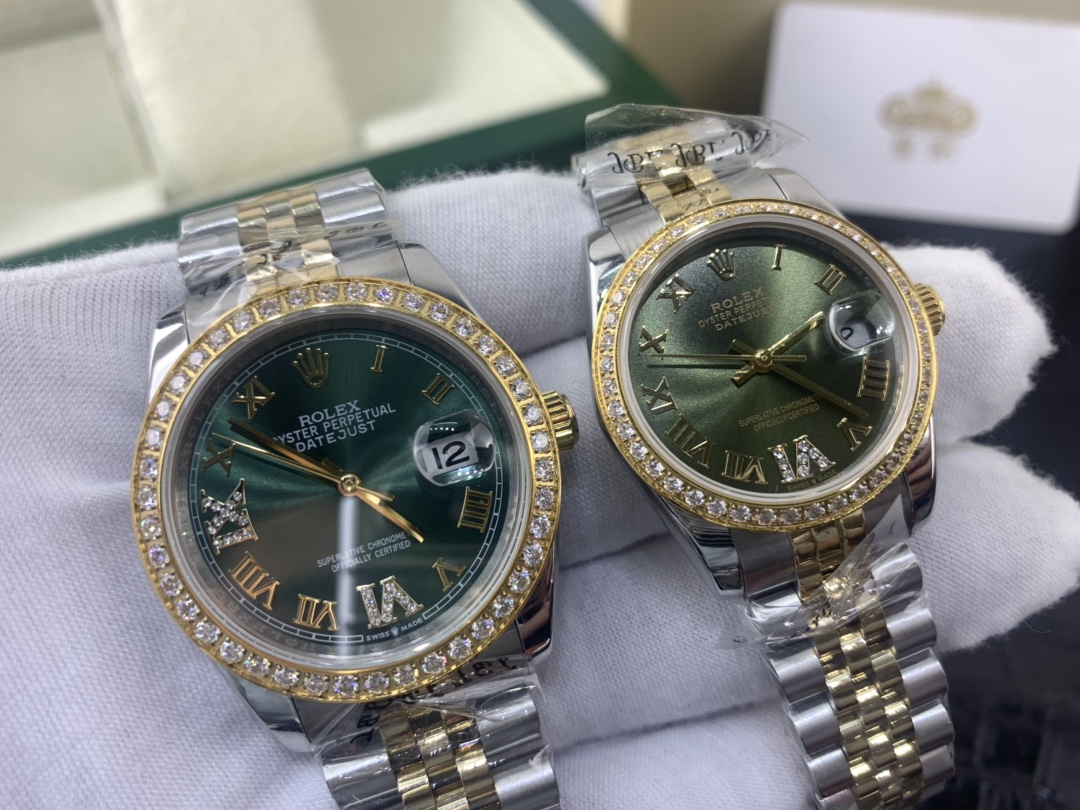 Rolex 皇家 劳力士日志系列女表36尺寸和31尺寸绿盘腕表