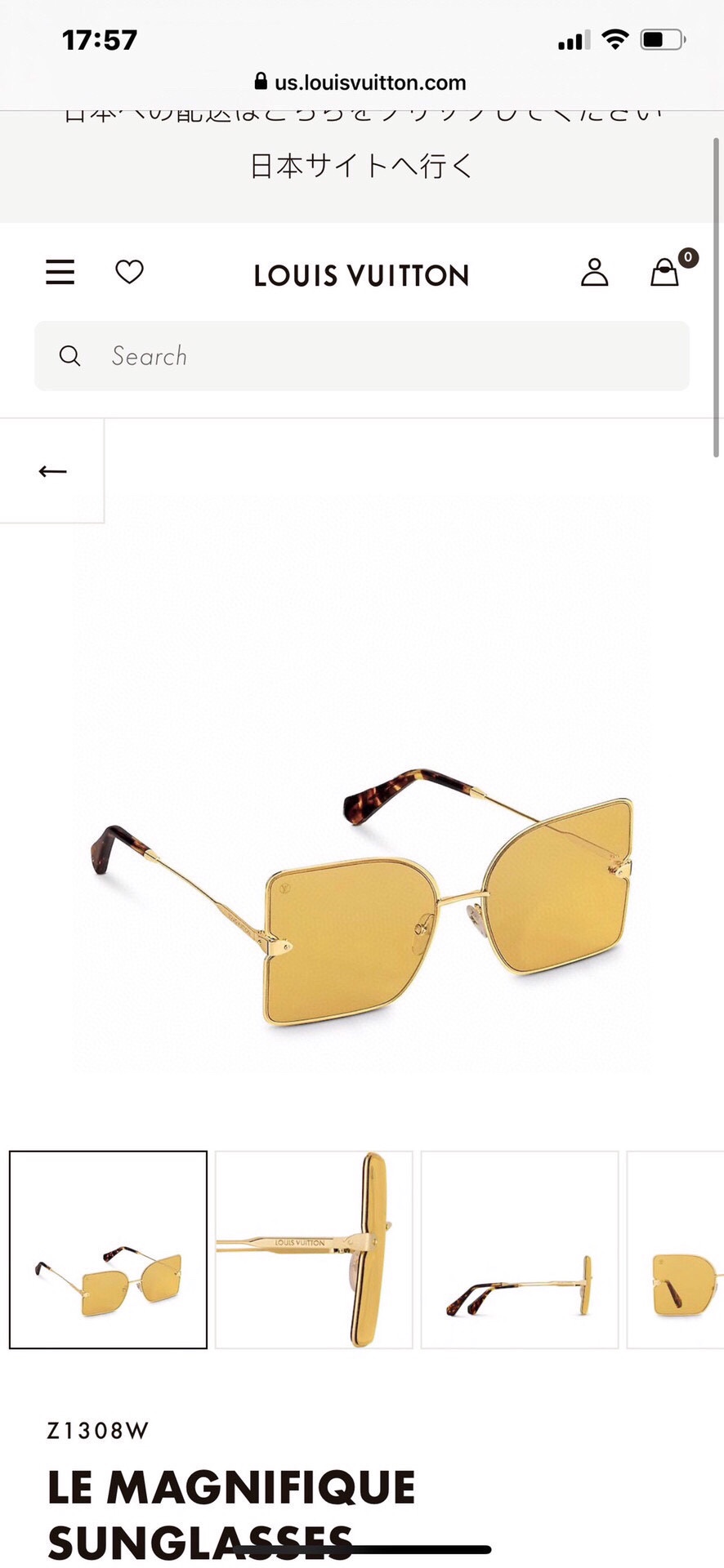 Louis Vuitton Sunglasses Gold