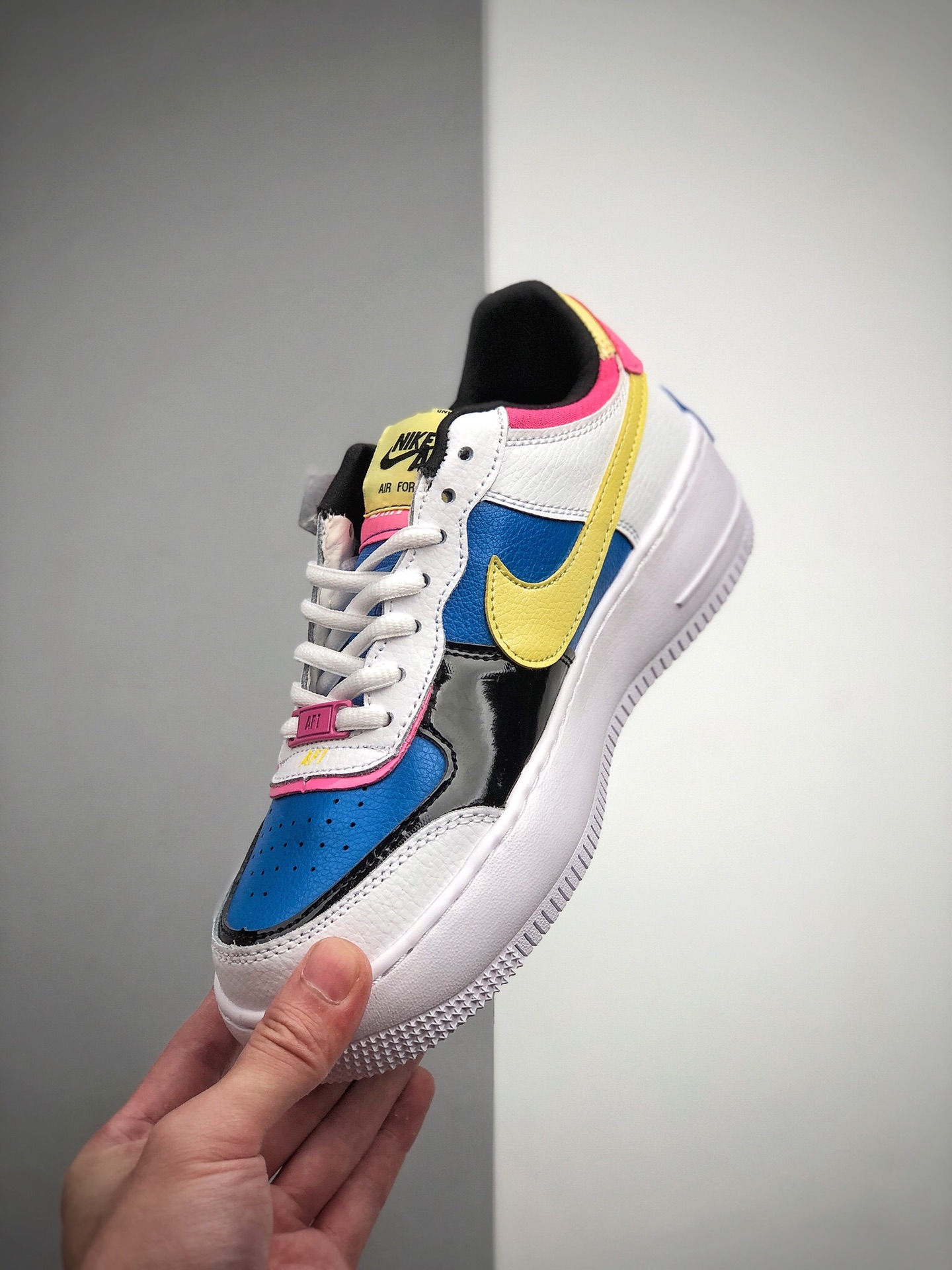 160 耐克Nike WMNS Air Force 1 Shadow 小白zhe空军一号马卡龙轻量增高低帮百搭板鞋 货号：CJ1641 100