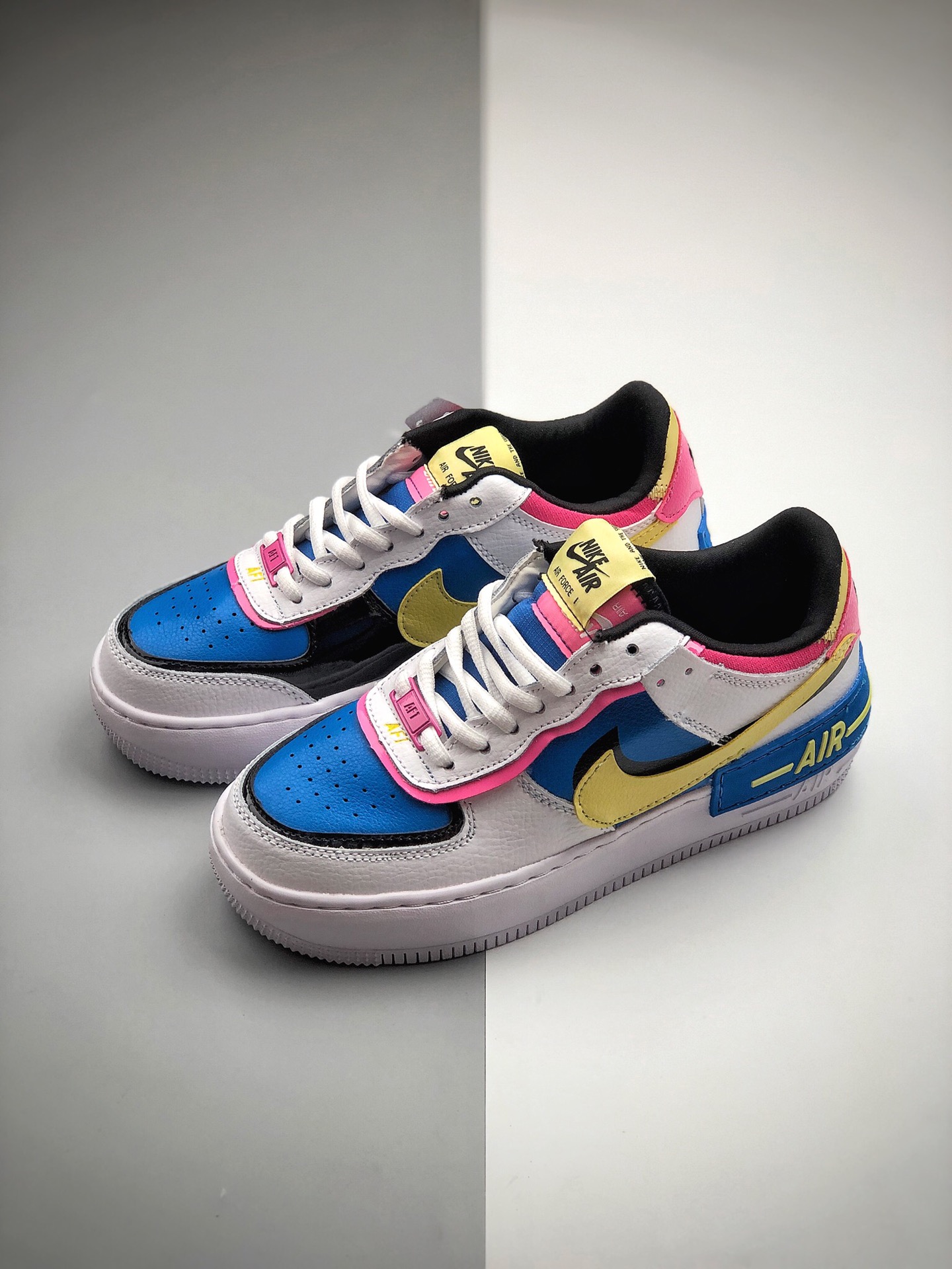 160 耐克Nike WMNS Air Force 1 Shadow 小白zhe空军一号马卡龙轻量增高低帮百搭板鞋 货号：CJ1641 100