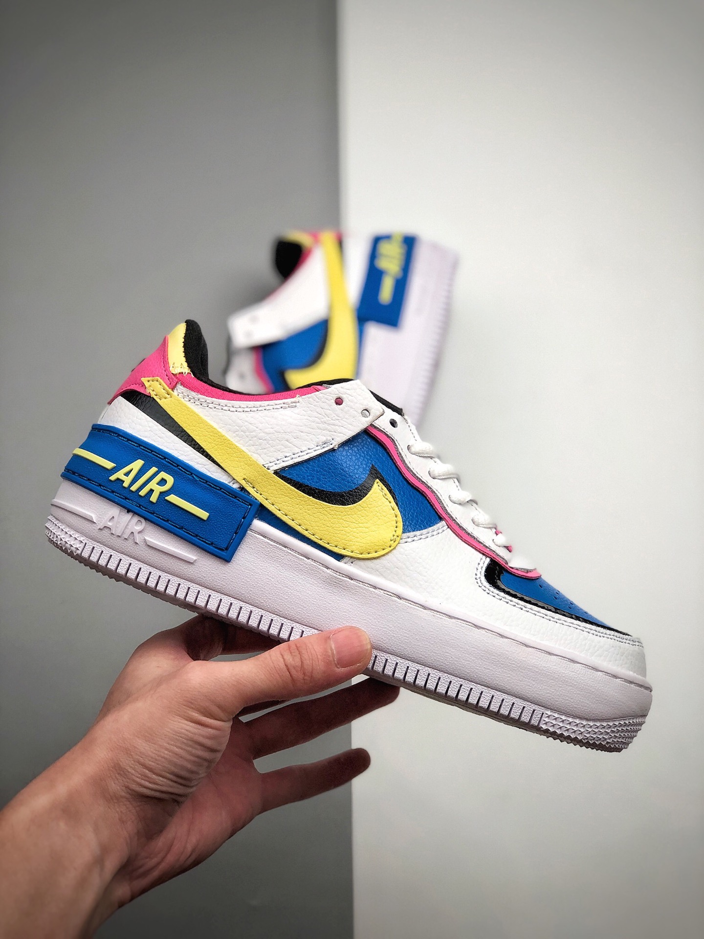 160 耐克Nike WMNS Air Force 1 Shadow 小白zhe空军一号马卡龙轻量增高低帮百搭板鞋 货号：CJ1641 100