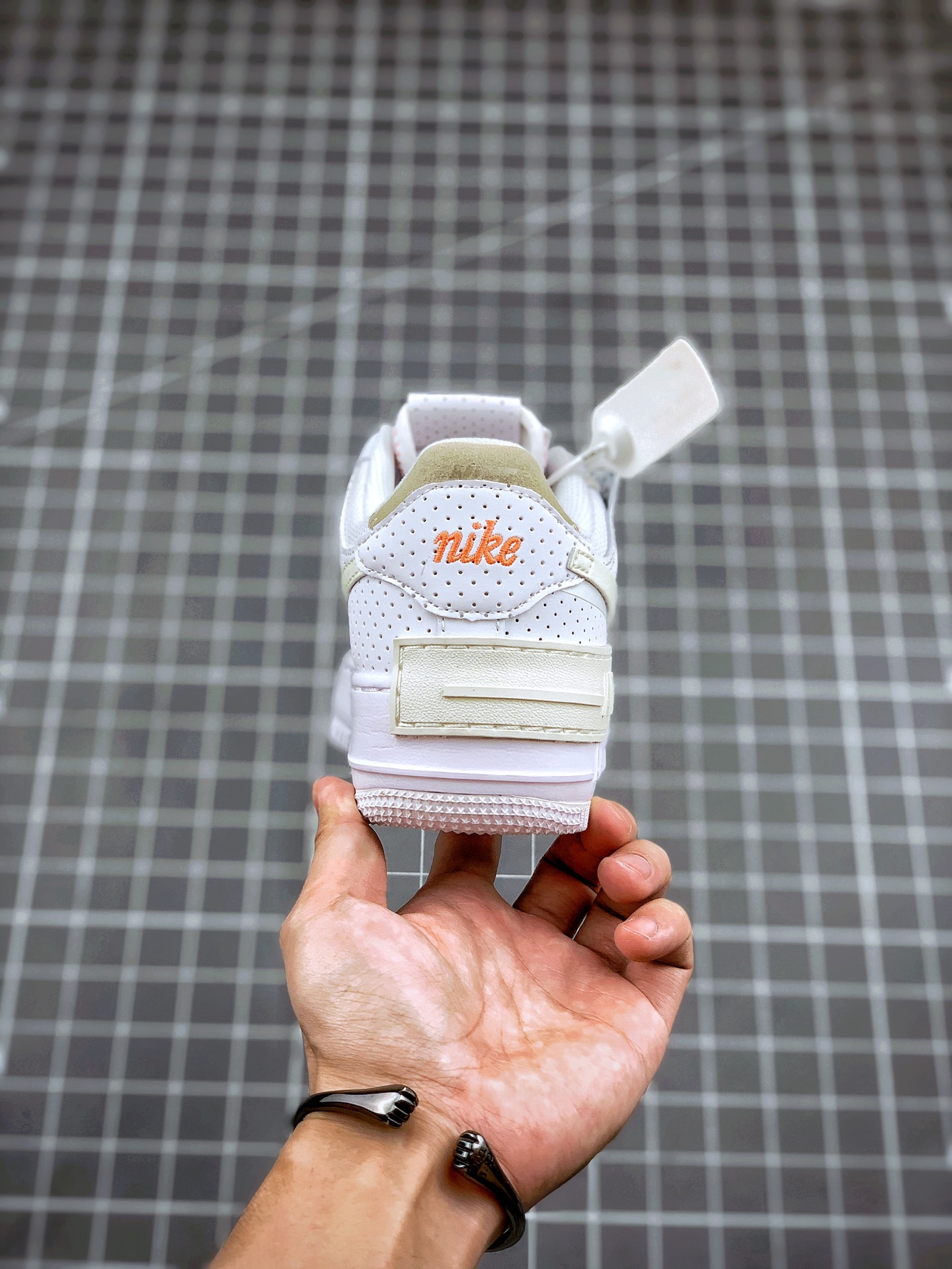 200 Air Force 1 Shadow 灰白拼接 轻量增高低帮百搭板鞋”拼接马卡龙” CZ8107-100