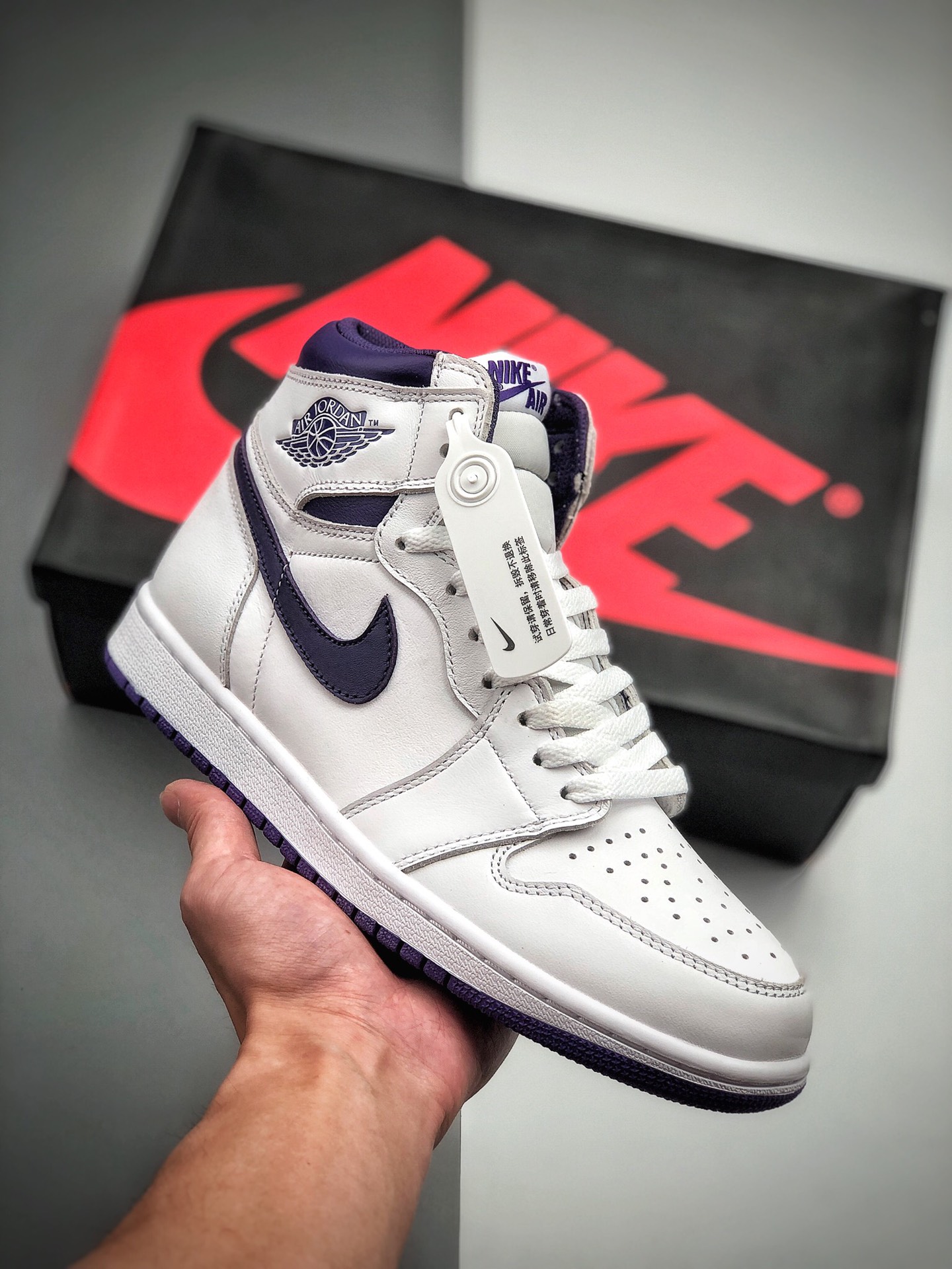 310 Air Jordan 1 Retro High OG AJ1纯原 白紫 555088-115