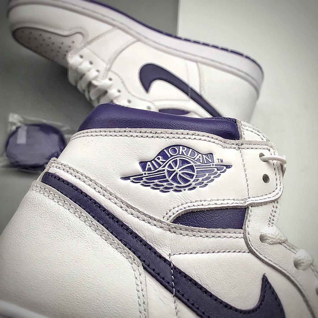 310 Air Jordan 1 Retro High OG AJ1纯原 白紫 555088-115