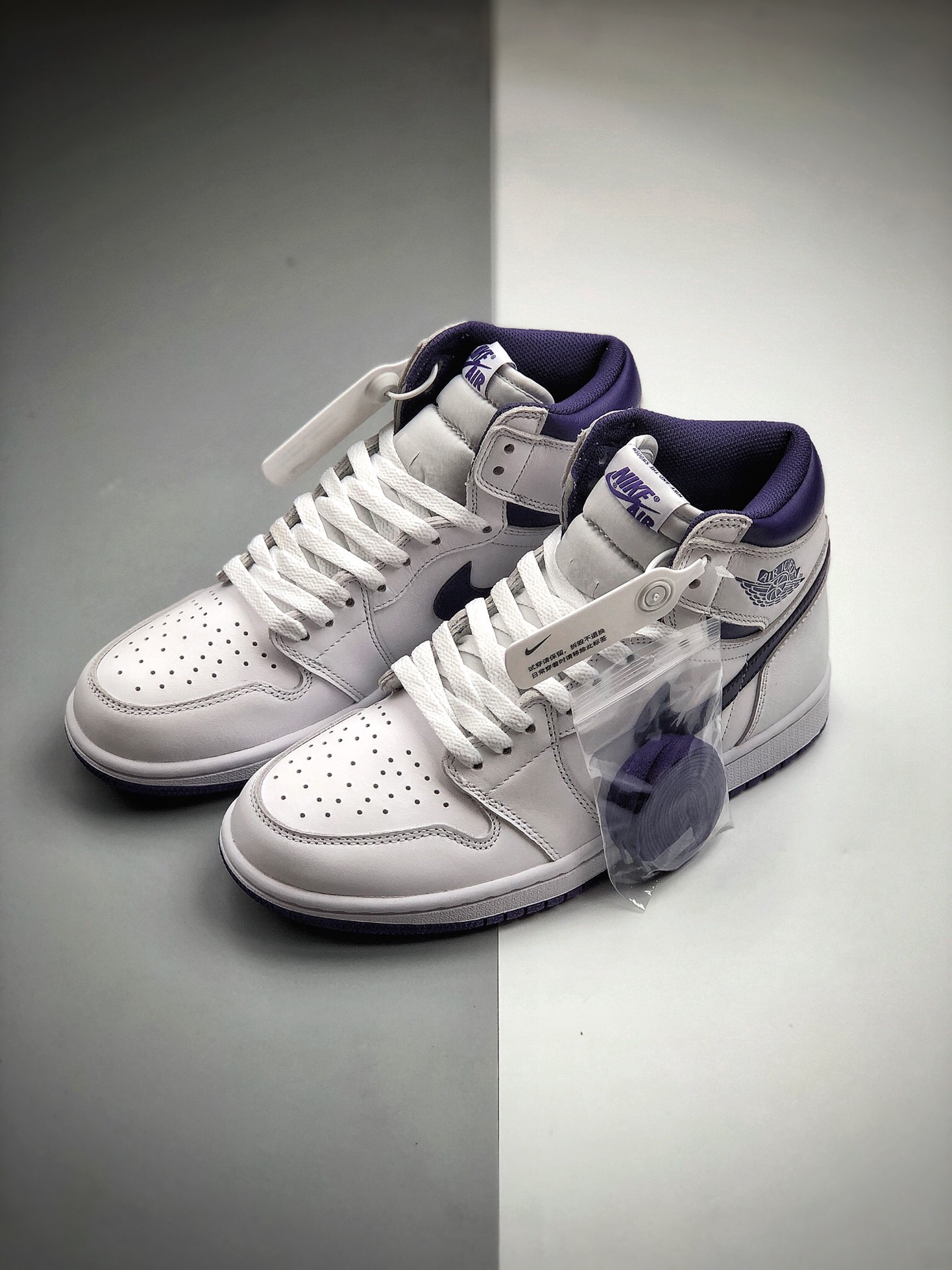310 Air Jordan 1 Retro High OG AJ1纯原 白紫 555088-115