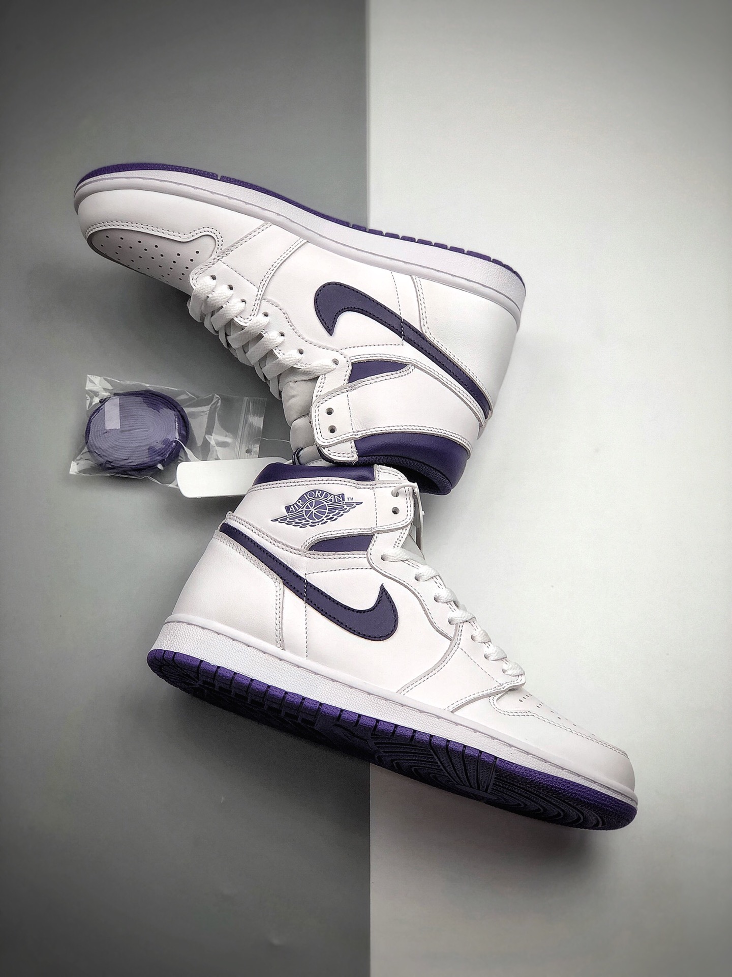310 Air Jordan 1 Retro High OG AJ1纯原 白紫 555088-115