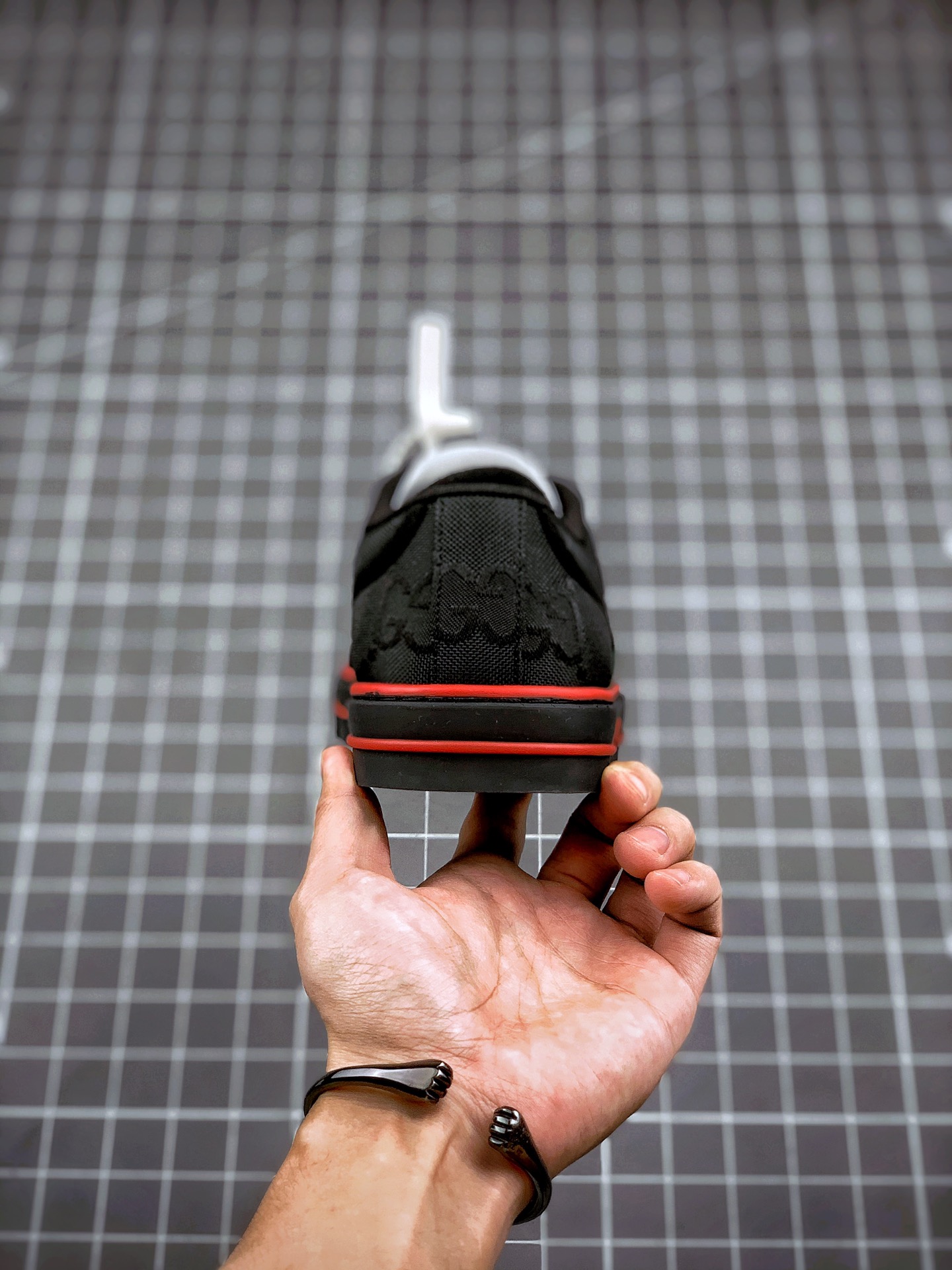 330   海淘商家混卖版  渠道原装订单 GUCCI Tennis 1977 Print Sneaker 帆布印花复古休闲运动板鞋