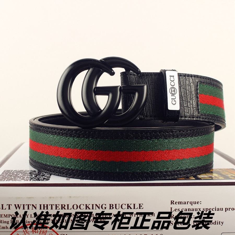 Gucci Leather Belt with 24K Steel Buckle - Italian Leather, 3.8mm Width